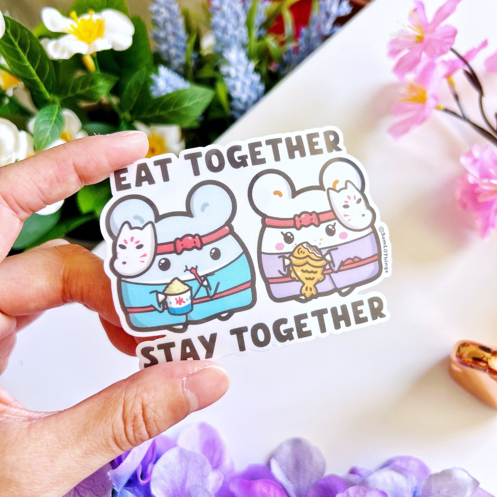 Vinyl Sticker - Eat Together Stay Together (Transparent) - SumLilThings