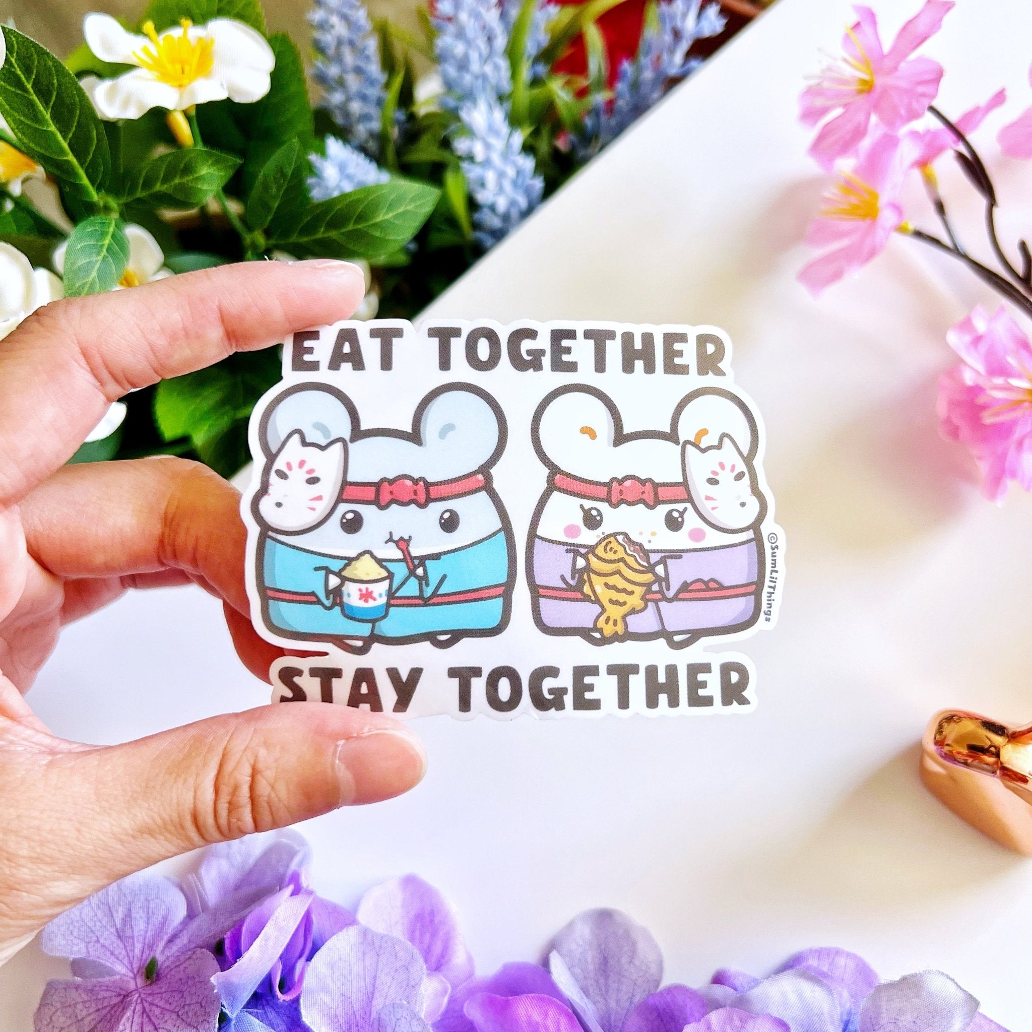Vinyl Sticker - Eat Together Stay Together (Transparent) - SumLilThings