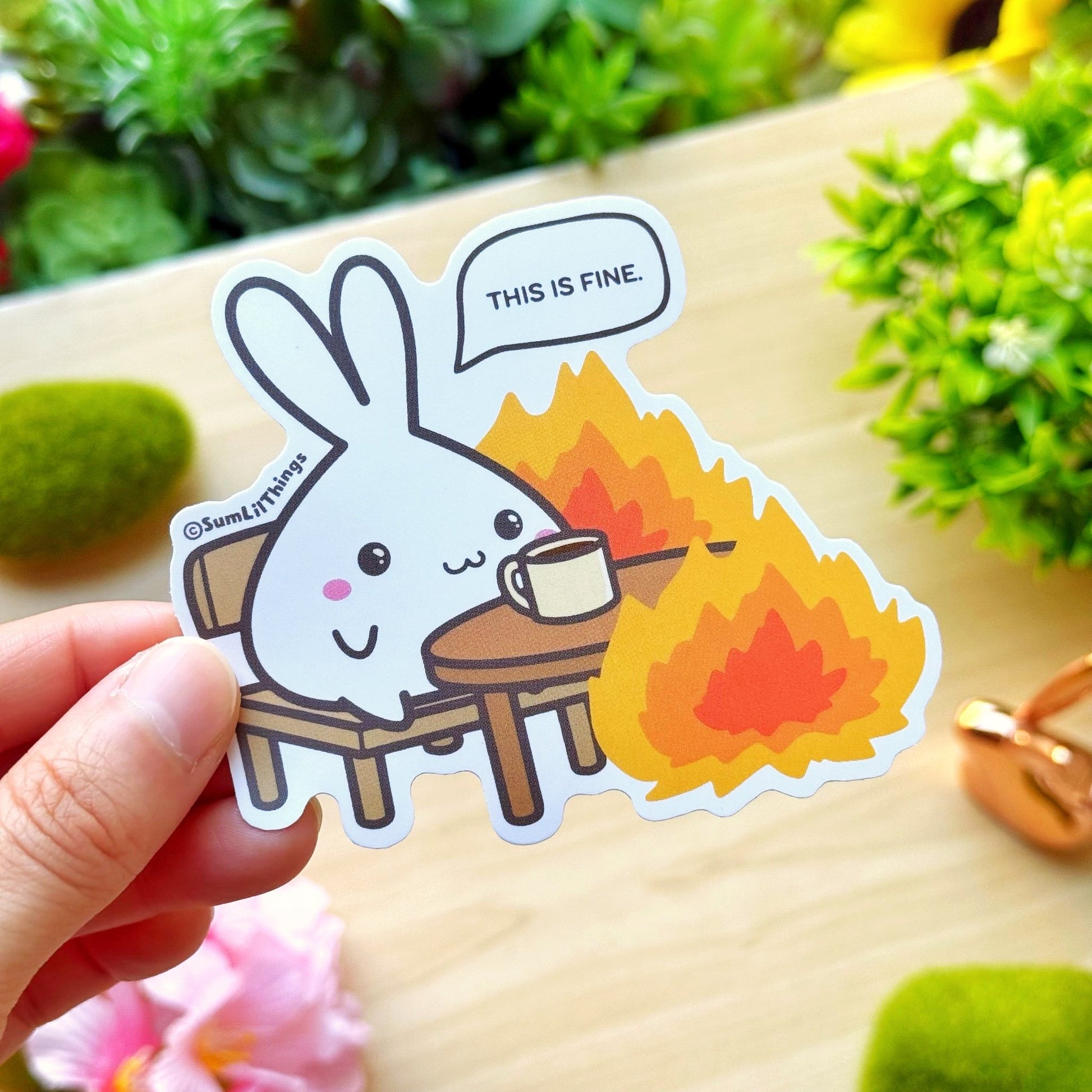 Vinyl Sticker - Everything is Fine Lil - SumLilThings