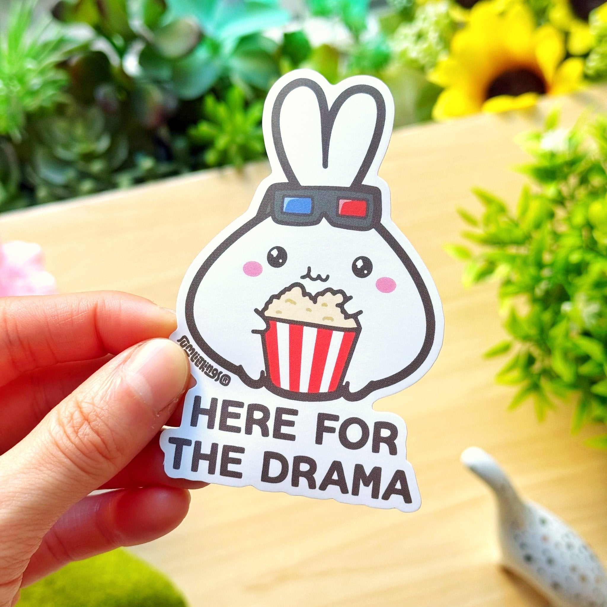 Vinyl Sticker - Here For the Drama - SumLilThings