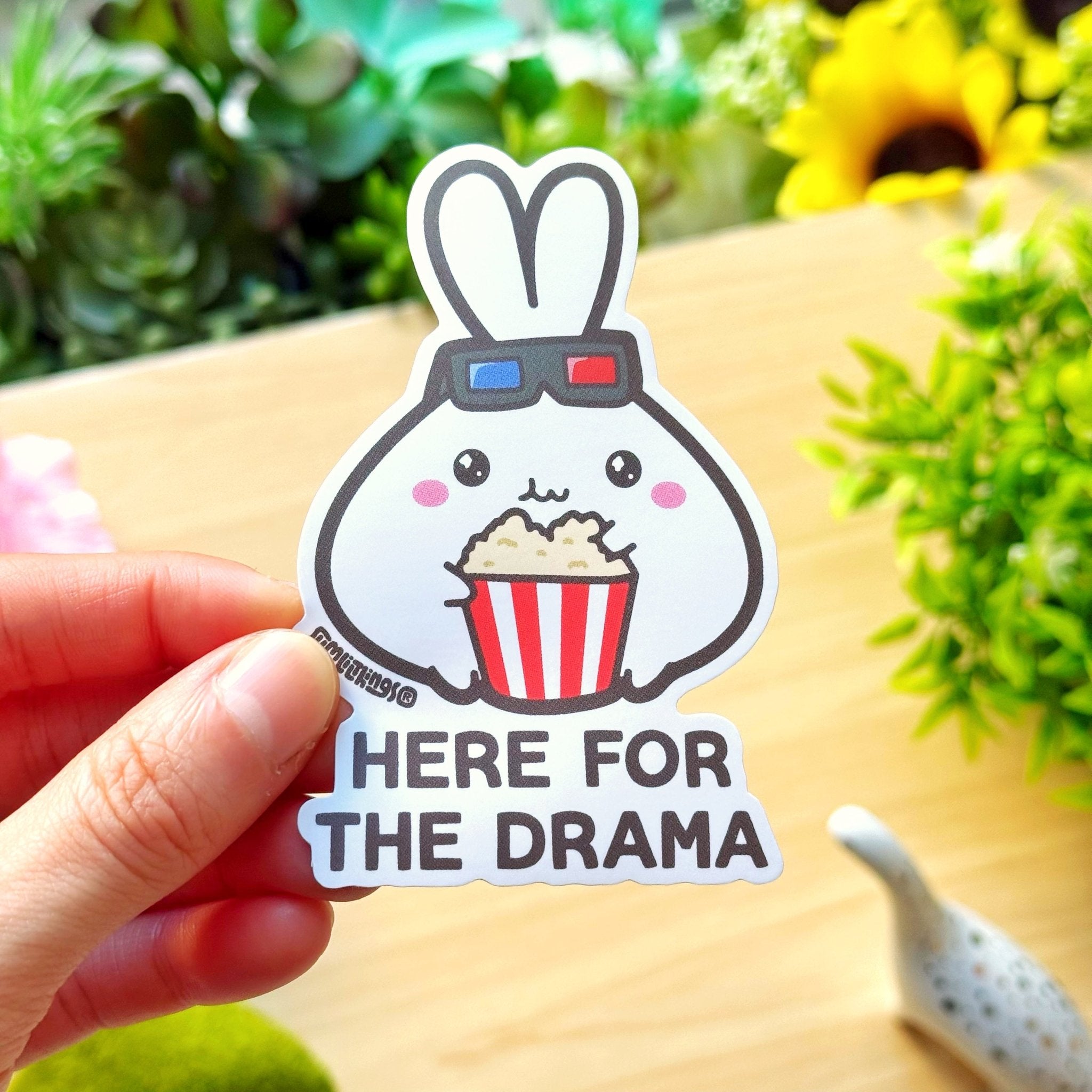 Vinyl Sticker - Here For the Drama - SumLilThings