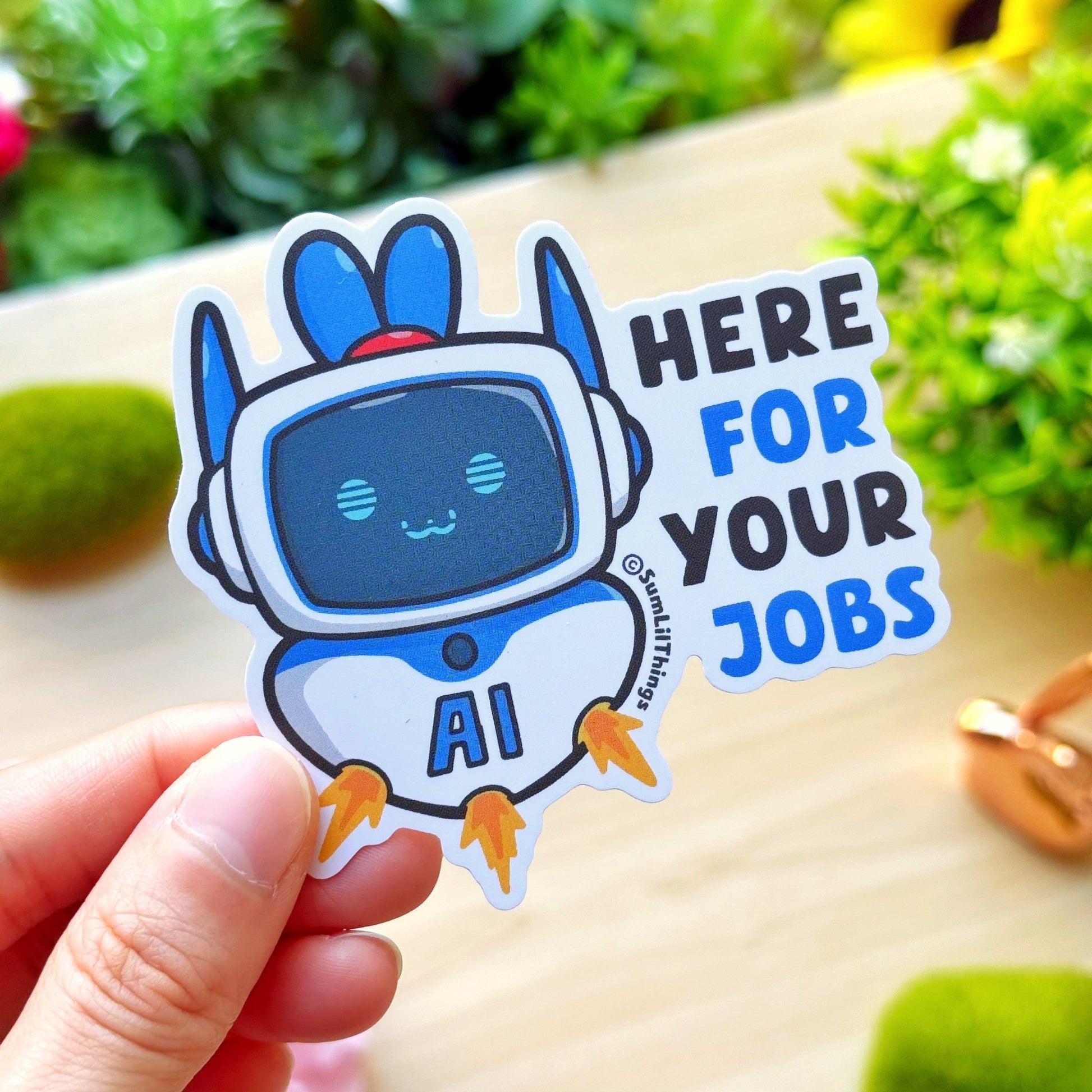 Vinyl Sticker - Here For Your Jobs - SumLilThings