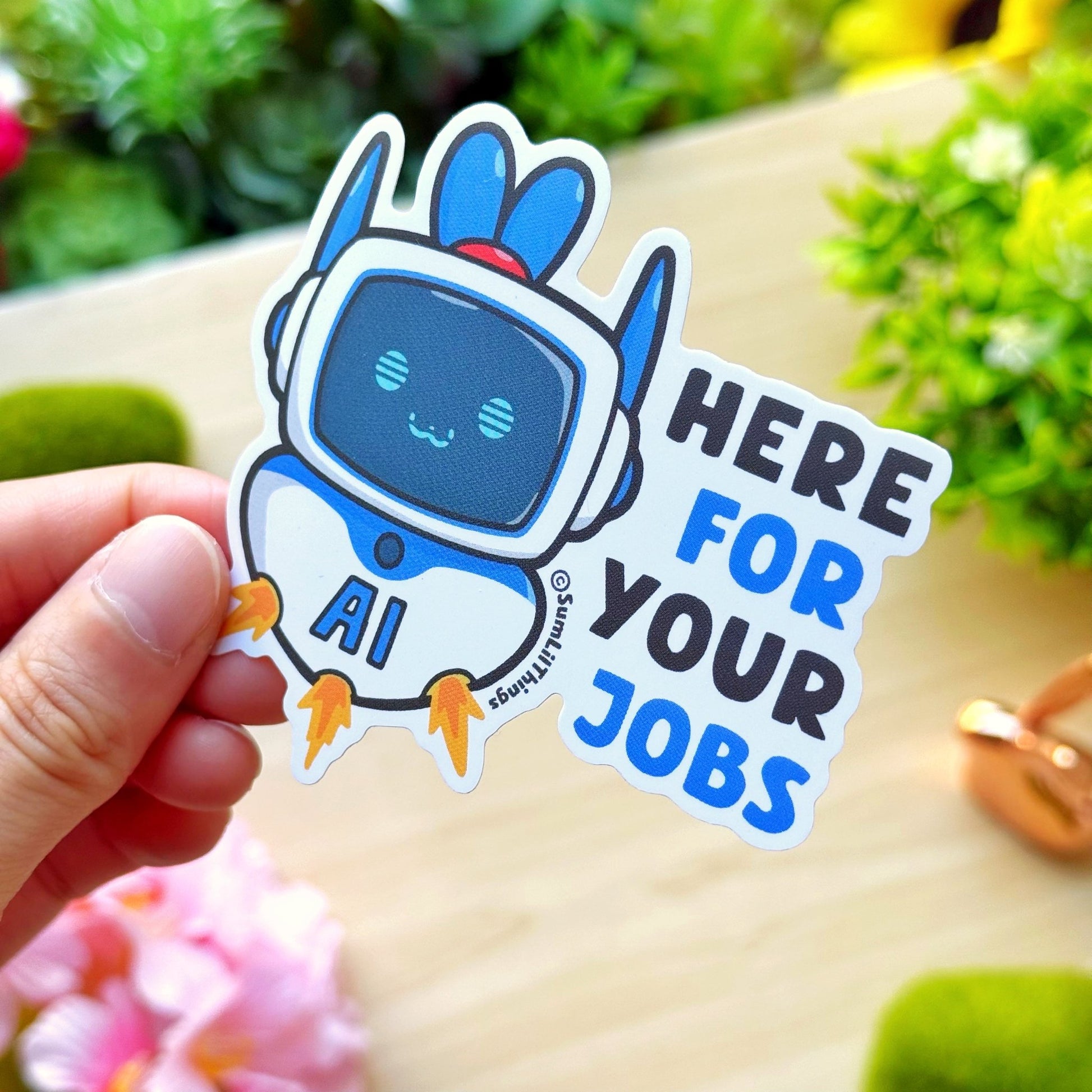 Vinyl Sticker - Here For Your Jobs - SumLilThings
