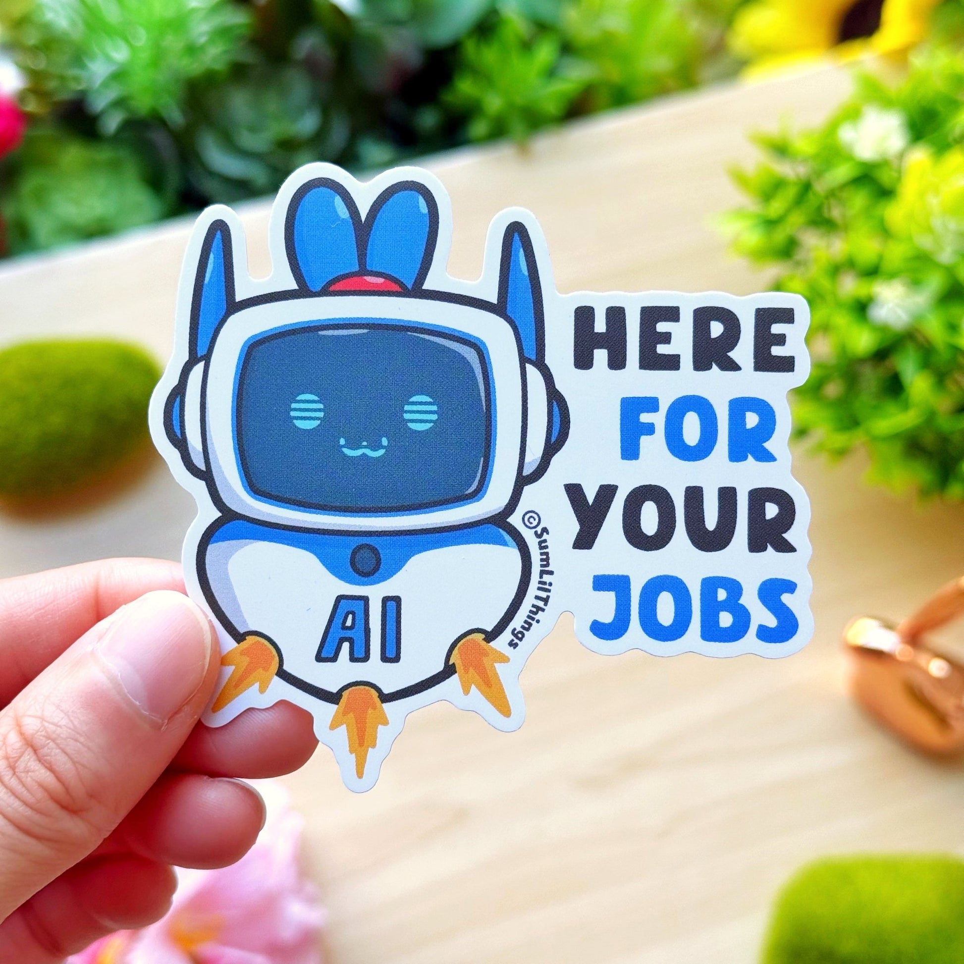 Vinyl Sticker - Here For Your Jobs - SumLilThings