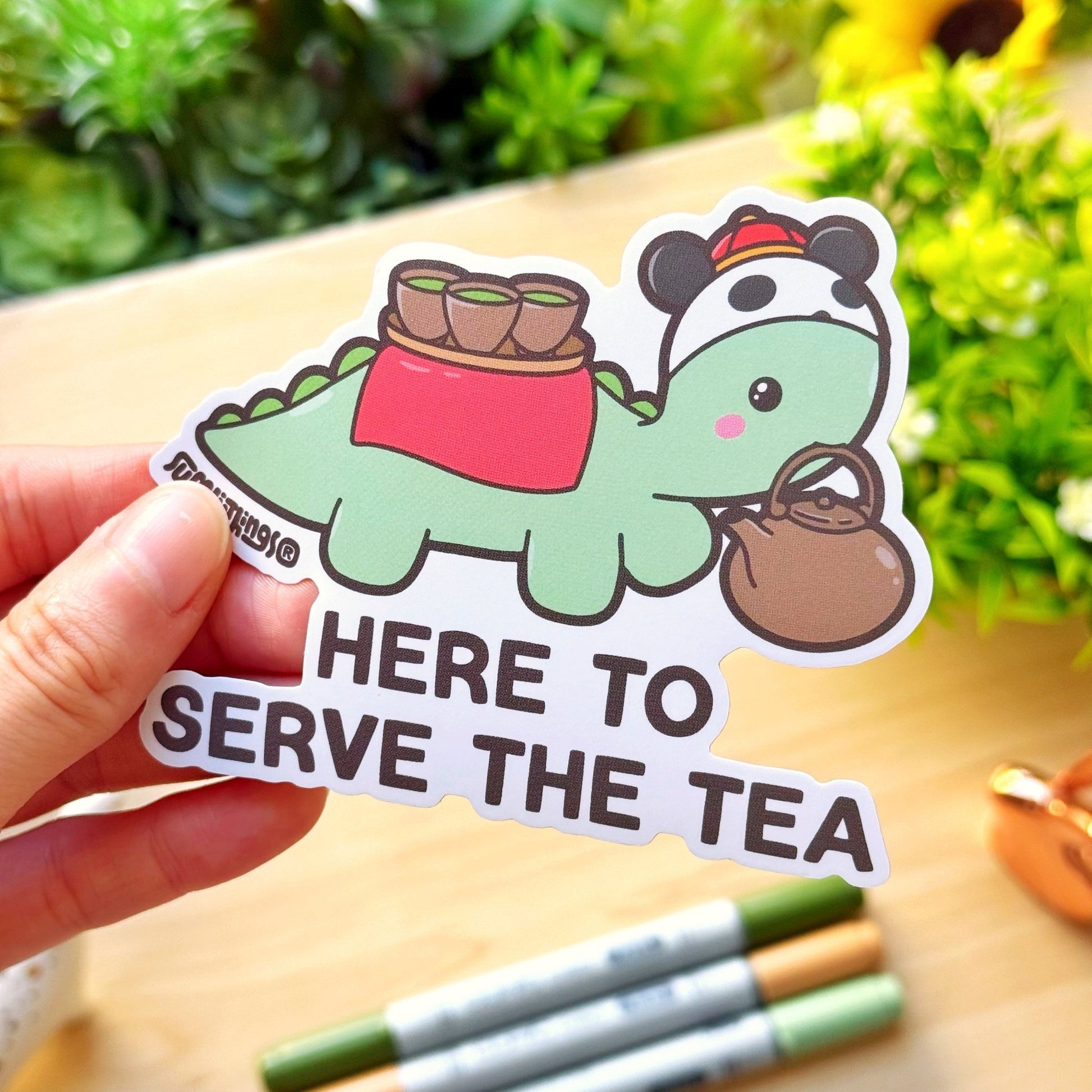 Vinyl Sticker - Here To Serve the Tea - SumLilThings