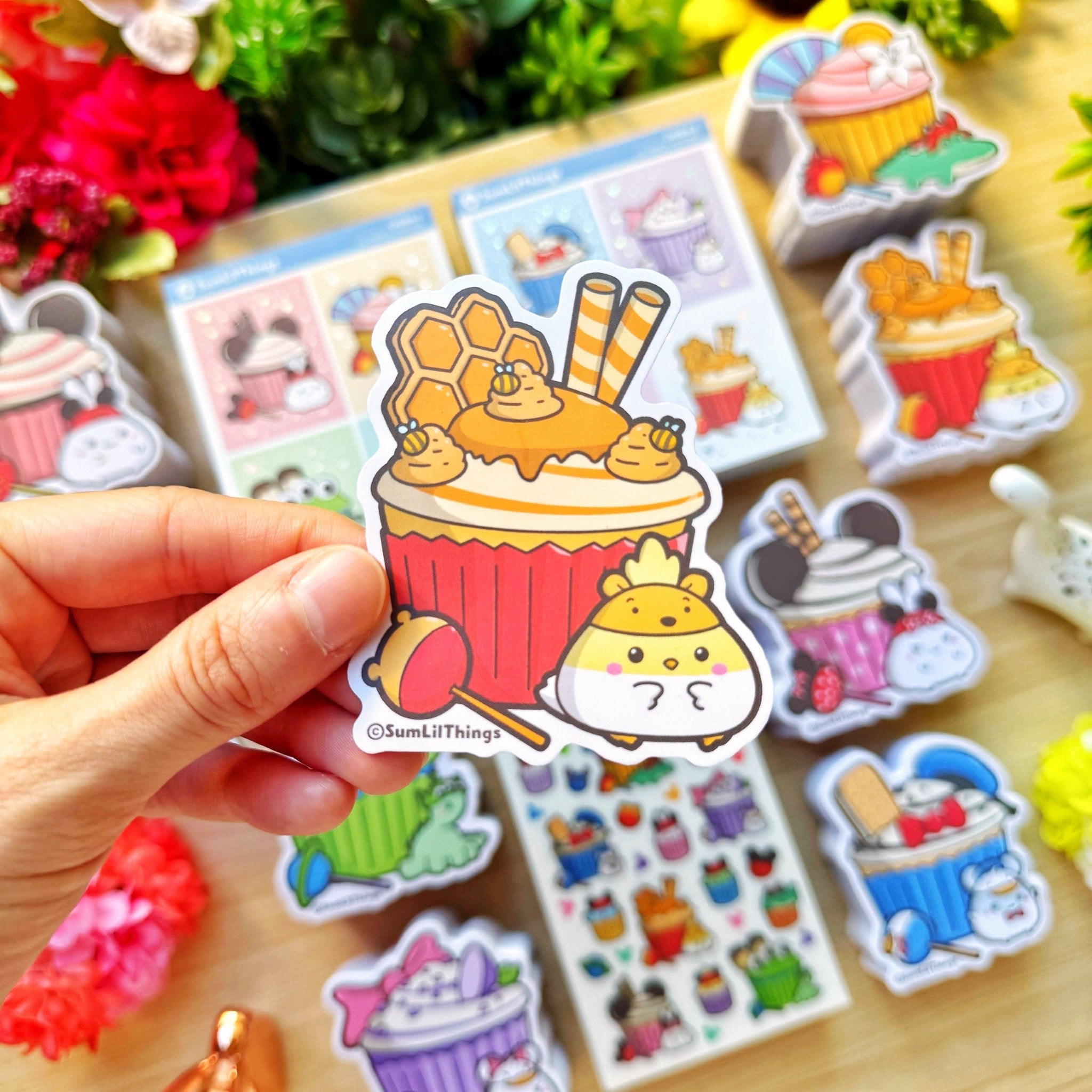 Vinyl Sticker - Honeybear Chichi Cupcake - SumLilThings