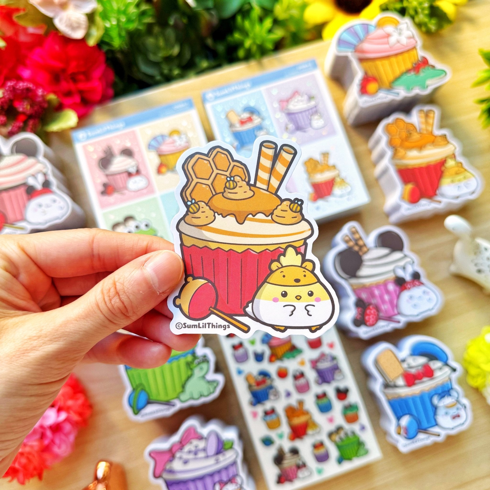 Vinyl Sticker - Honeybear Chichi Cupcake - SumLilThings