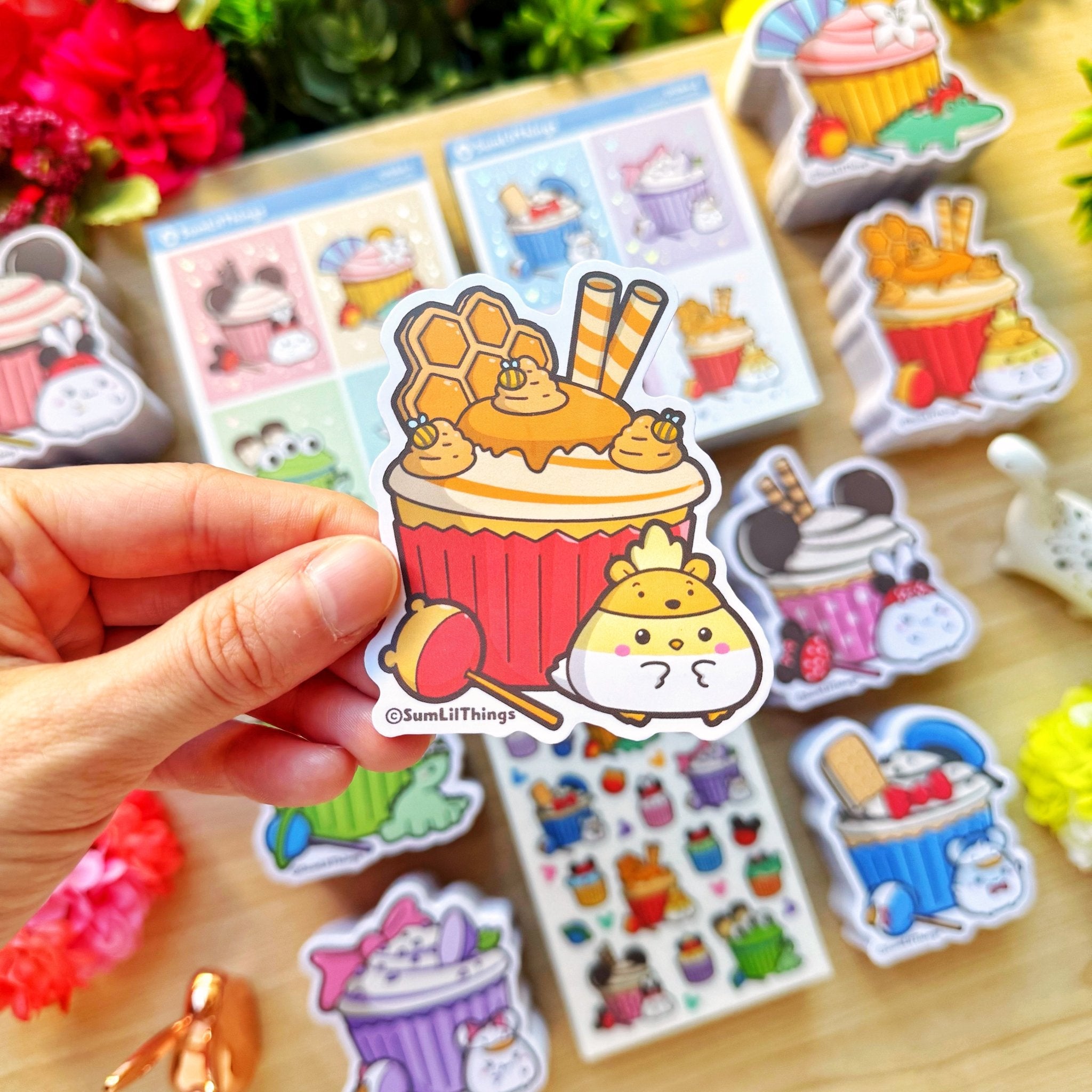 Vinyl Sticker - Honeybear Chichi Cupcake - SumLilThings