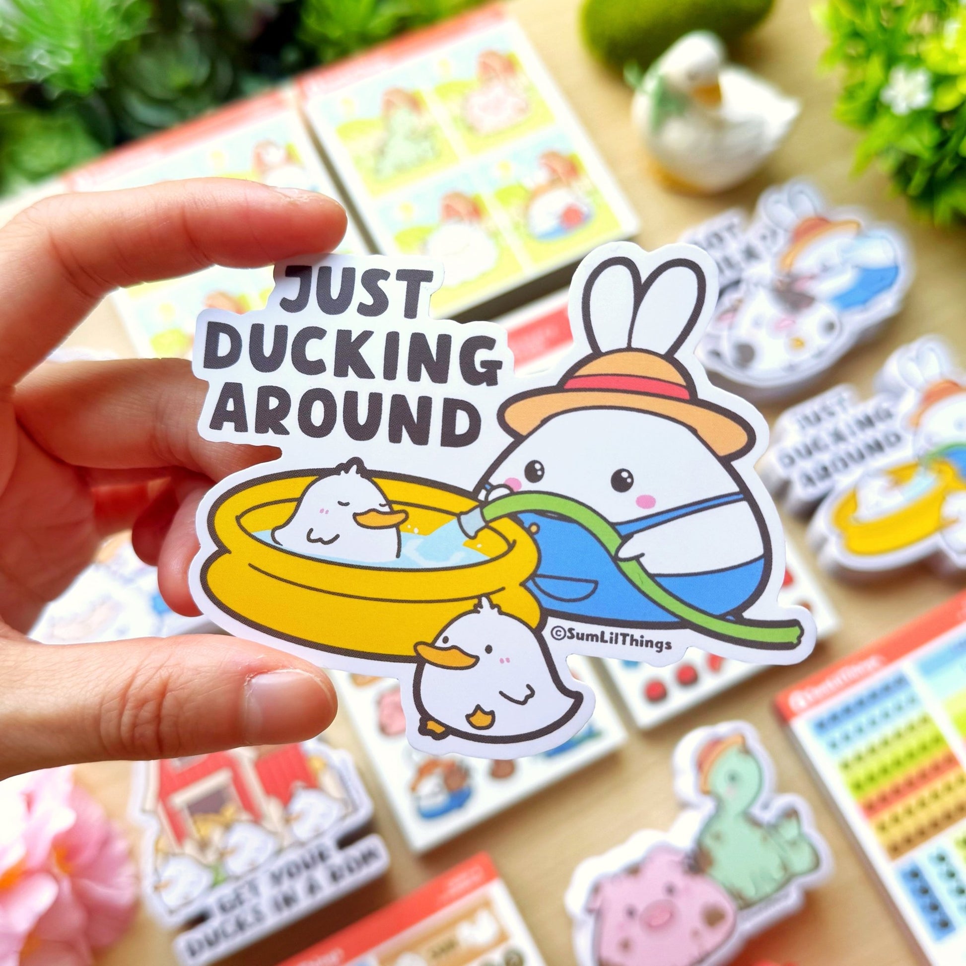Vinyl Sticker - Just Ducking Around - SumLilThings