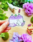 Vinyl Sticker - Lavender Flan (Transparent) - SumLilThings