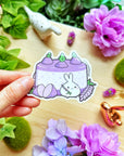 Vinyl Sticker - Lavender Flan (Transparent) - SumLilThings