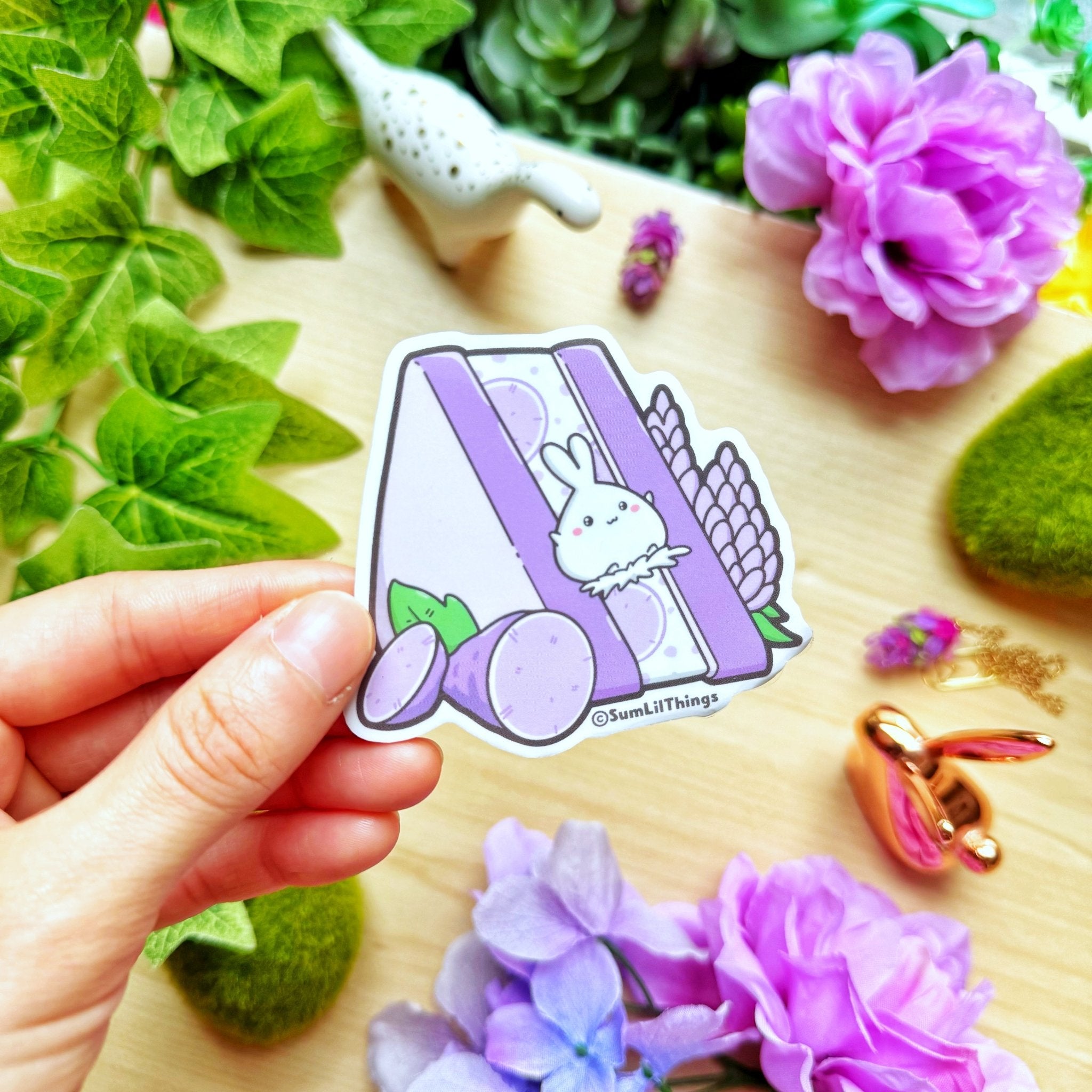 Vinyl Sticker - Lavender Sandwich (Transparent) - SumLilThings