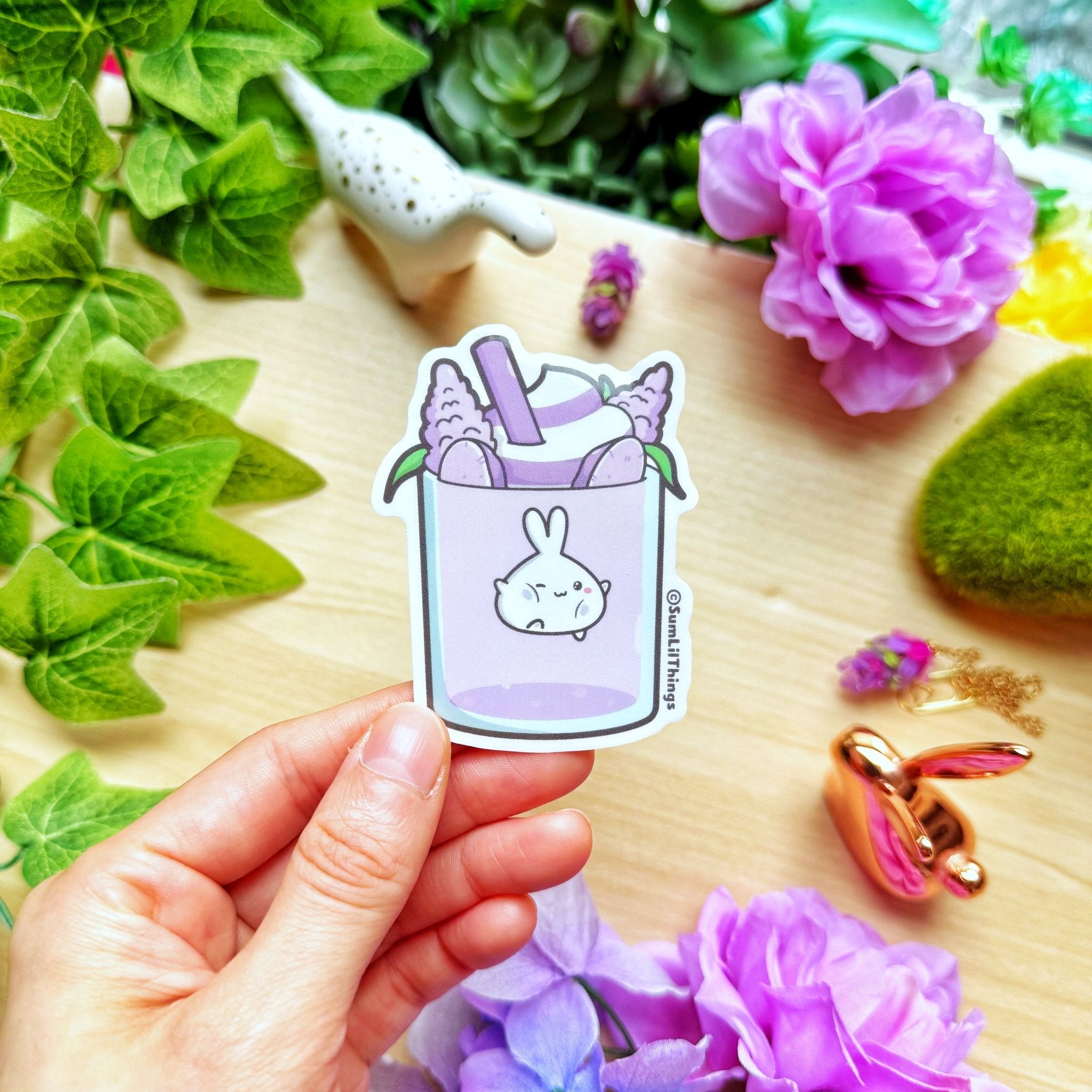 Vinyl Sticker - Lavender Smoothie (Transparent) - SumLilThings