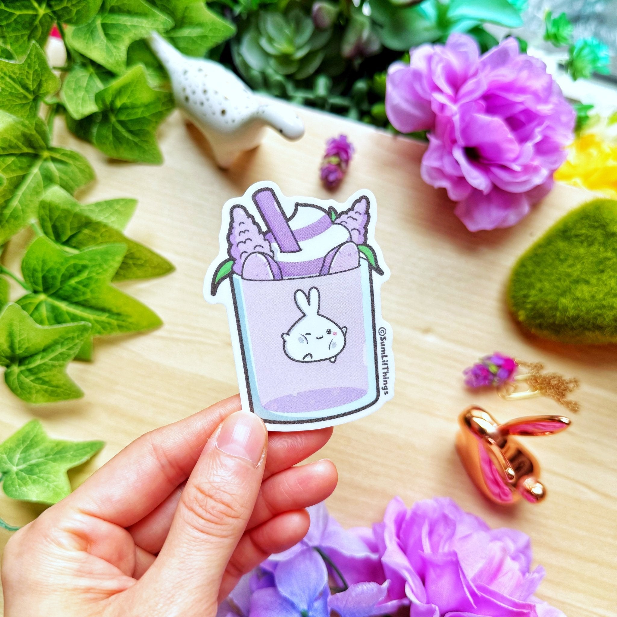 Vinyl Sticker - Lavender Smoothie (Transparent) - SumLilThings