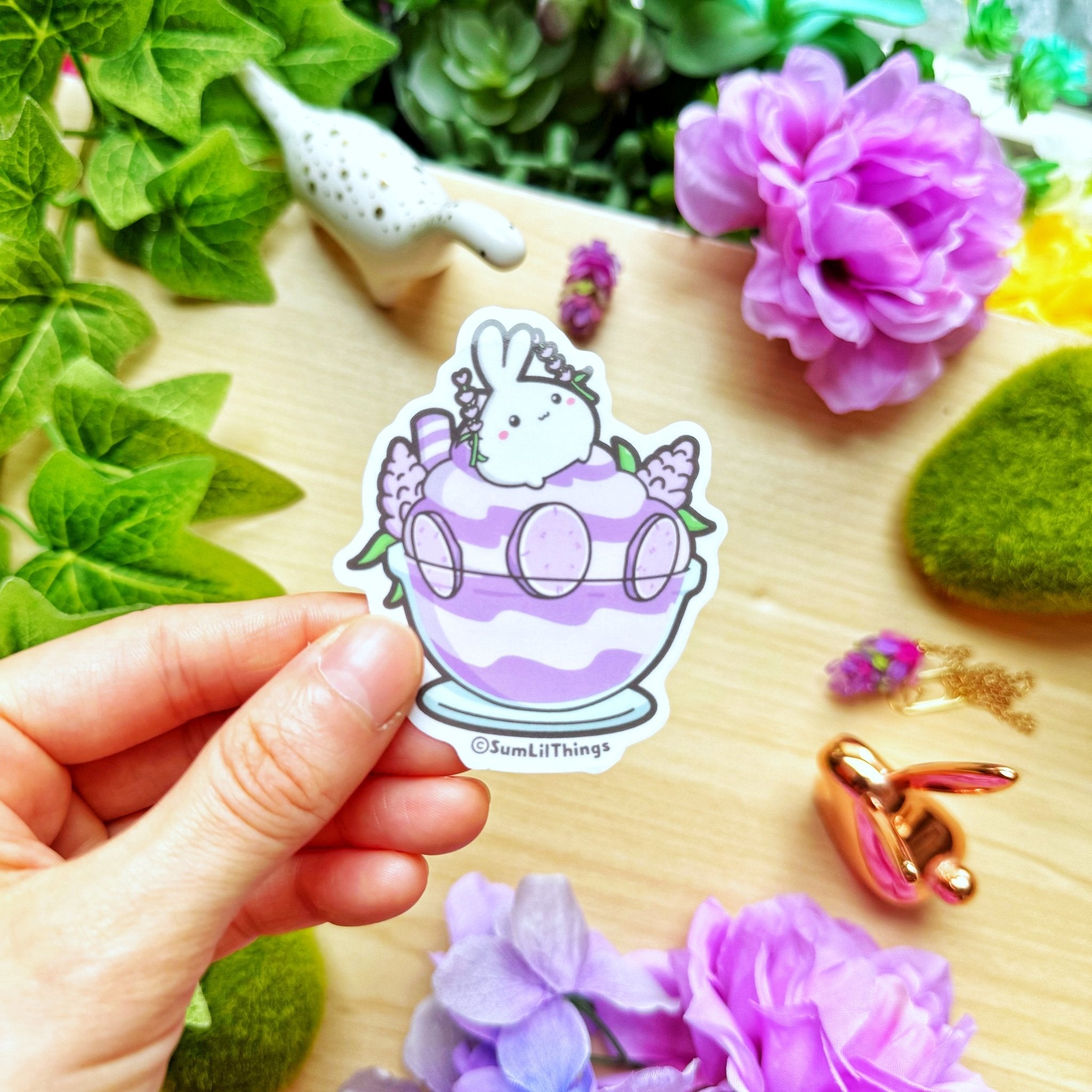 Vinyl Sticker - Lavender Sundae (Transparent) - SumLilThings