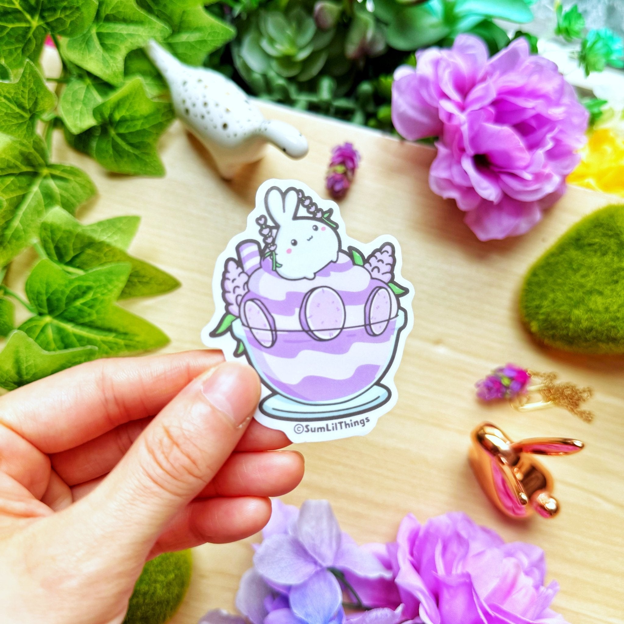 Vinyl Sticker - Lavender Sundae (Transparent) - SumLilThings