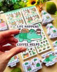 Vinyl Sticker - Life Happens, Coffee Helps - SumLilThings