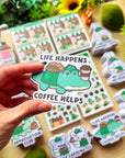 Vinyl Sticker - Life Happens, Coffee Helps - SumLilThings