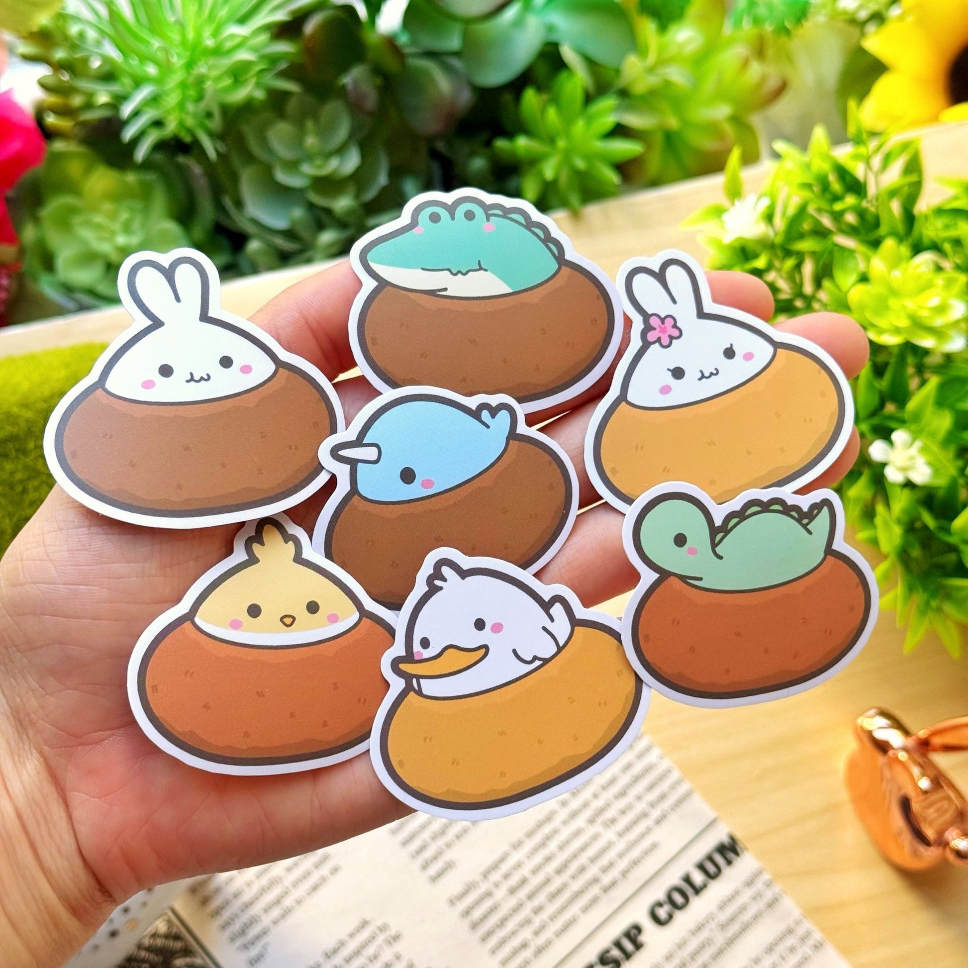 Vinyl Sticker - Lil' Bread Bowls (Set of 7) - SumLilThings
