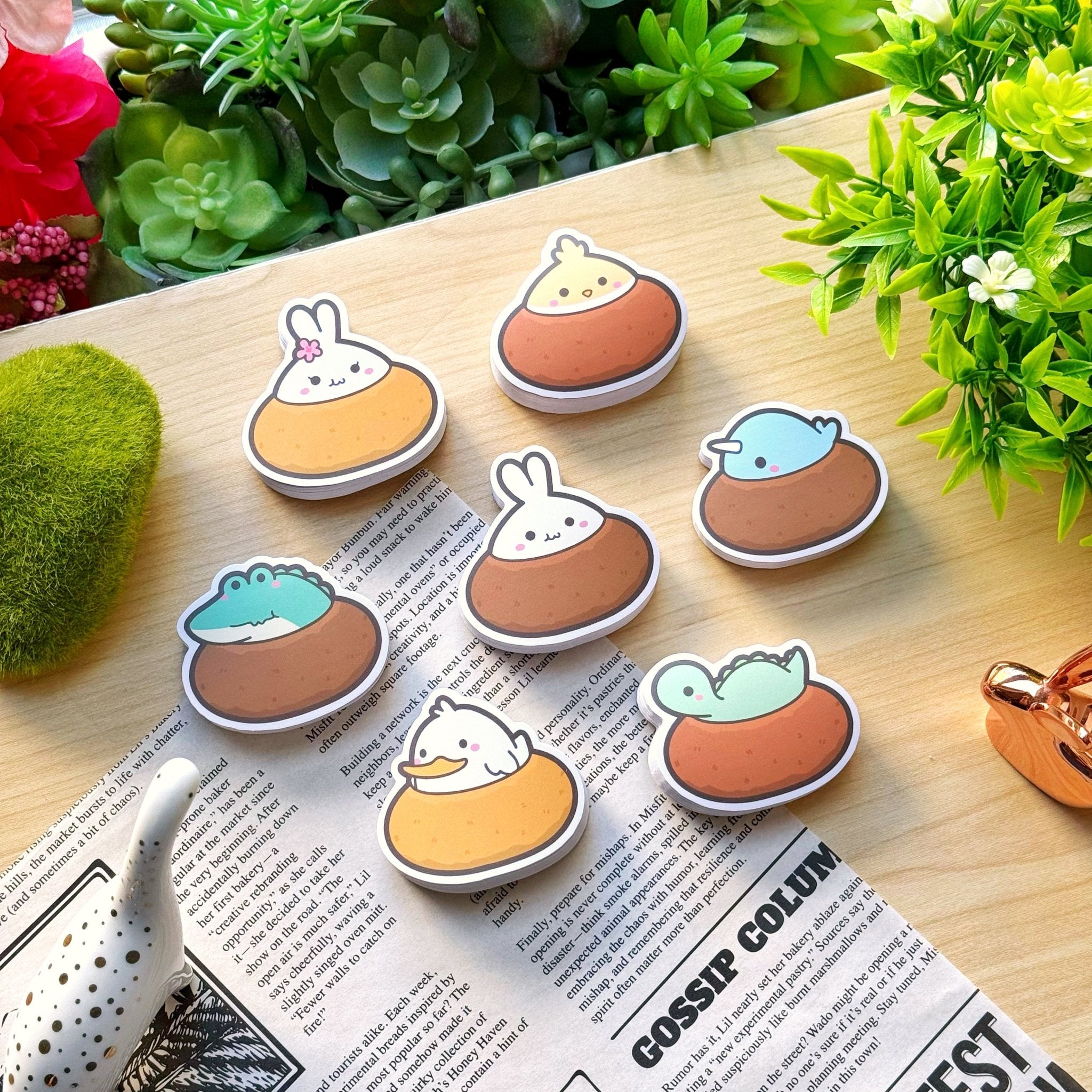 Vinyl Sticker - Lil' Bread Bowls (Set of 7) - SumLilThings