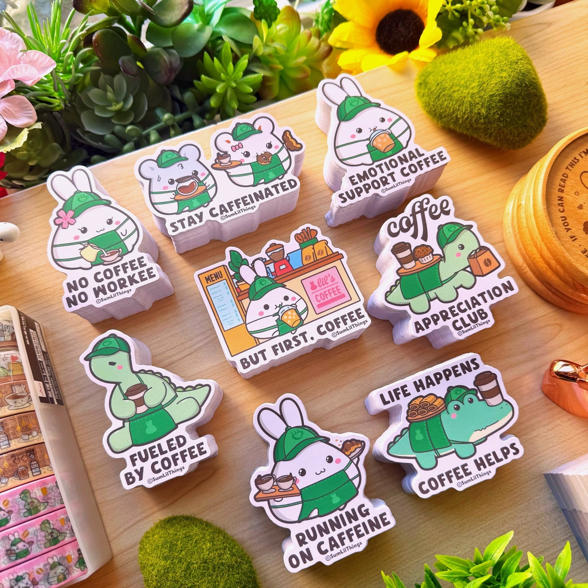 Vinyl Sticker - Lil' Coffee Shop (Set of 8) - SumLilThings