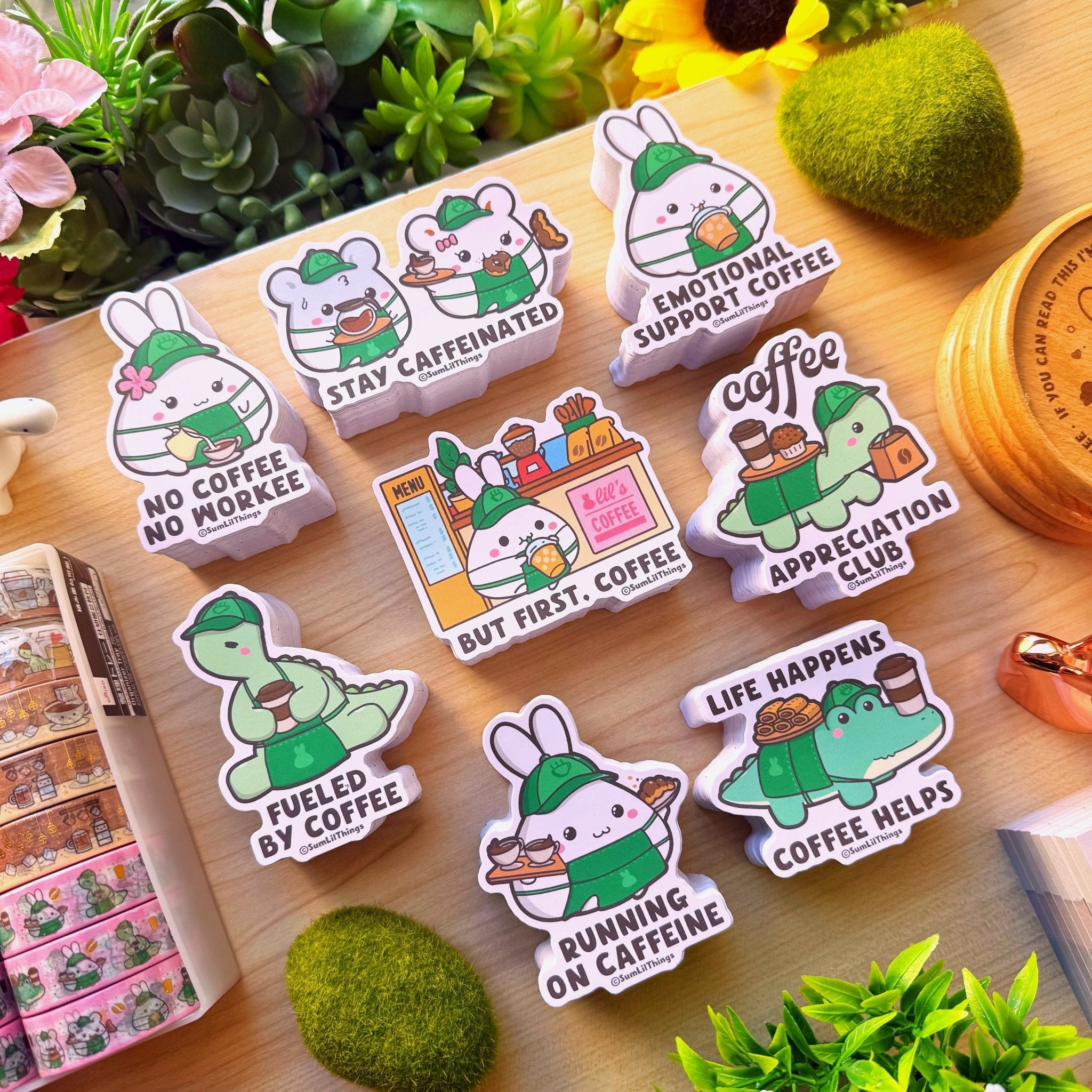 Vinyl Sticker - Lil' Coffee Shop (Set of 8) - SumLilThings