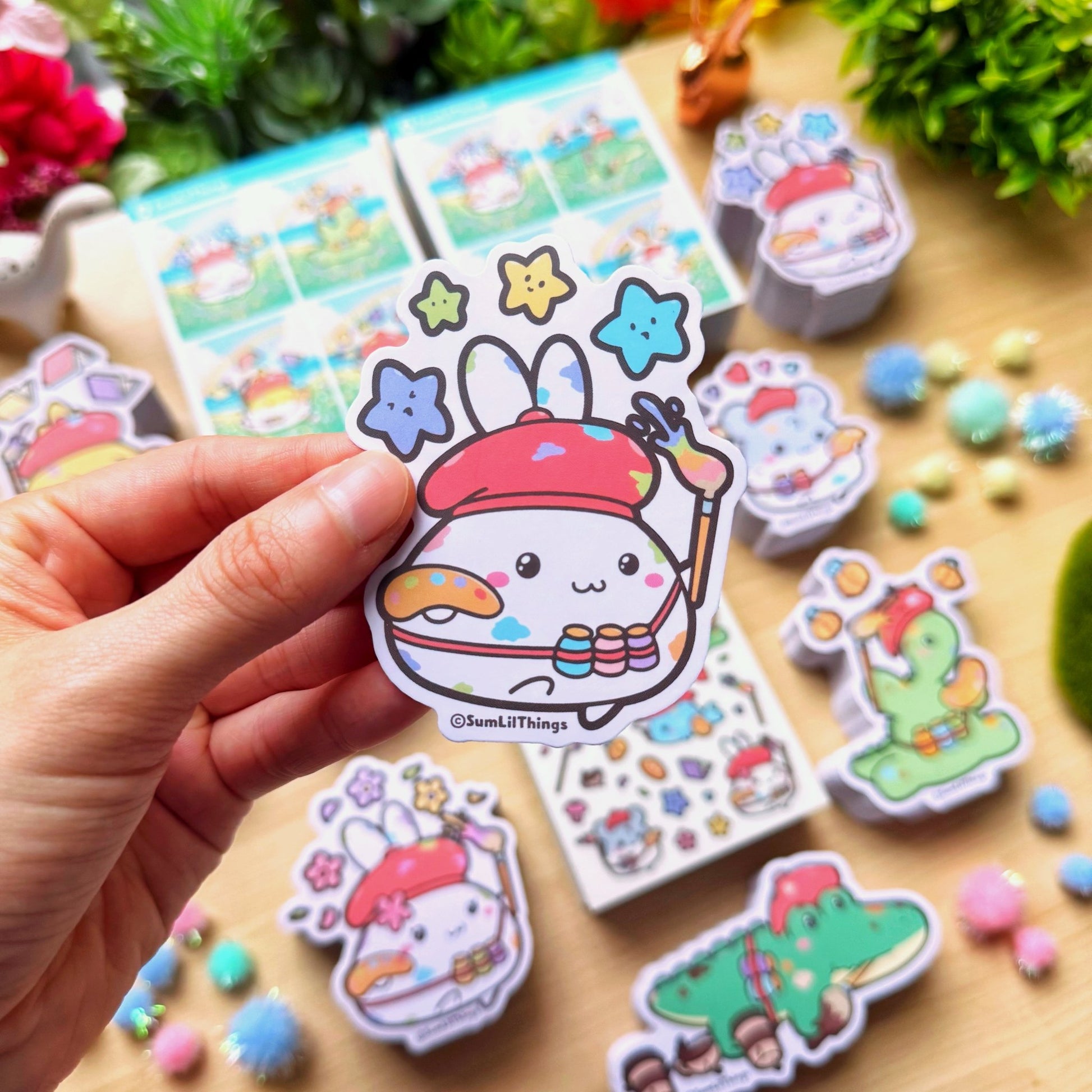 Vinyl Sticker - Lil the Artist (Stars) - SumLilThings