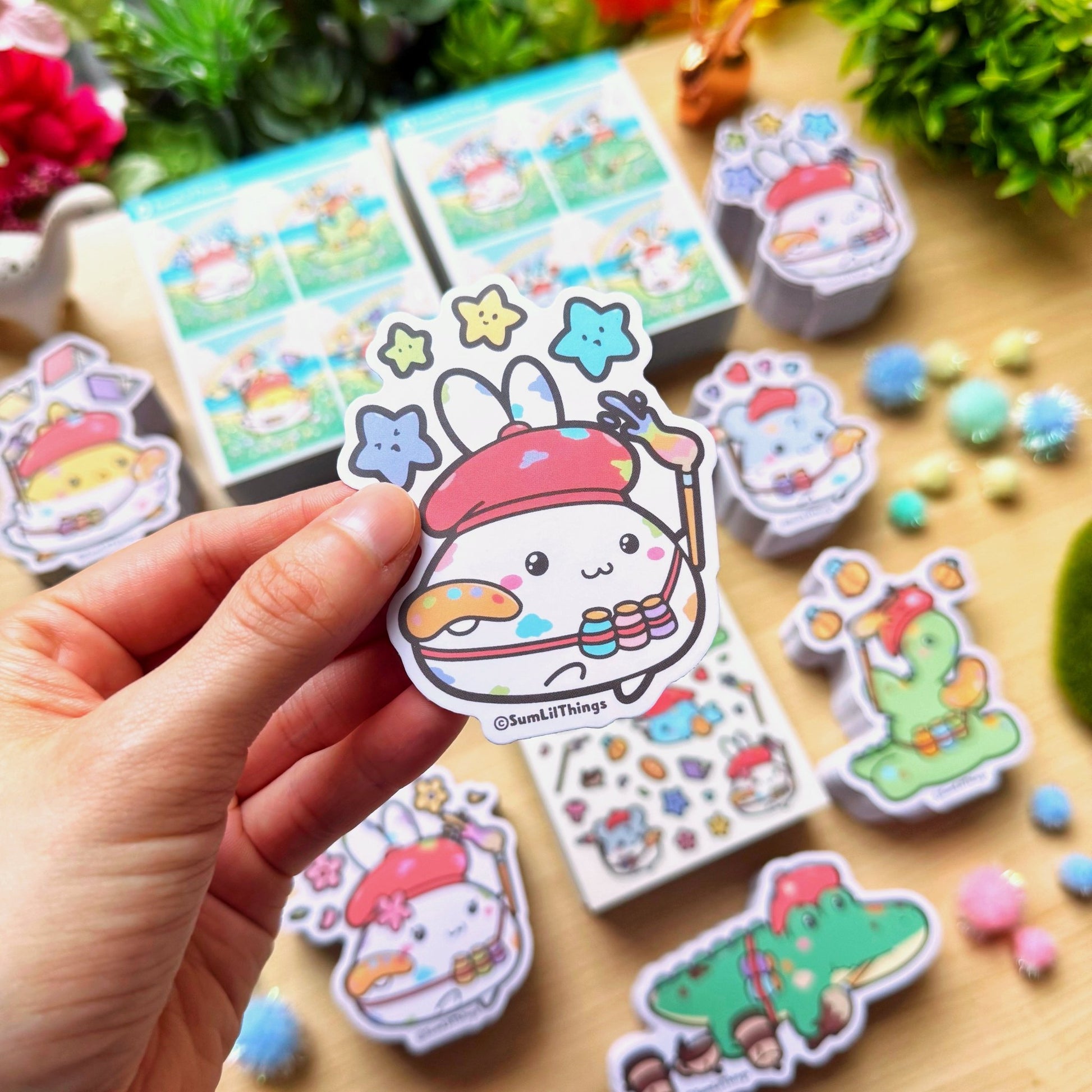 Vinyl Sticker - Lil the Artist (Stars) - SumLilThings