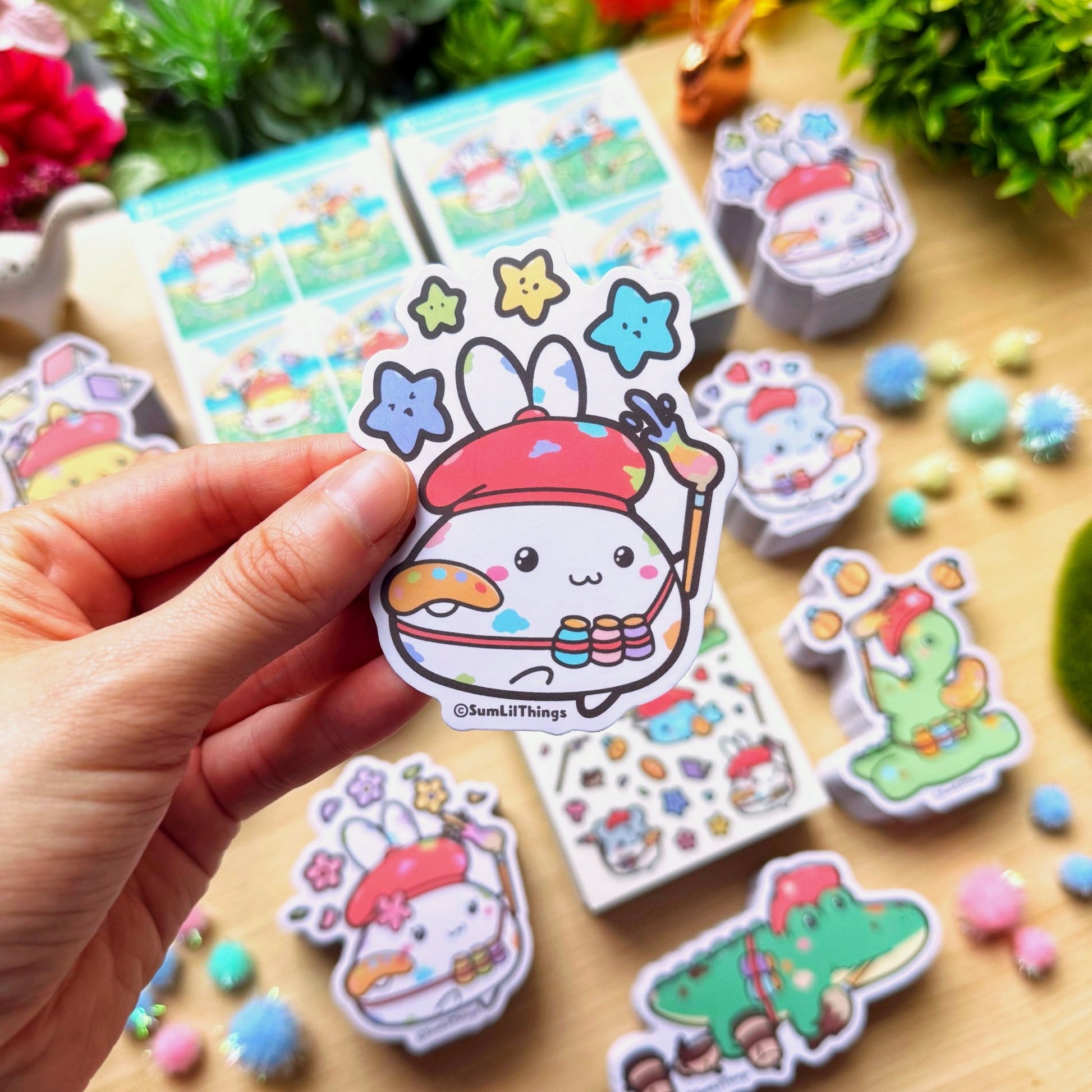 Vinyl Sticker - Lil the Artist (Stars) - SumLilThings