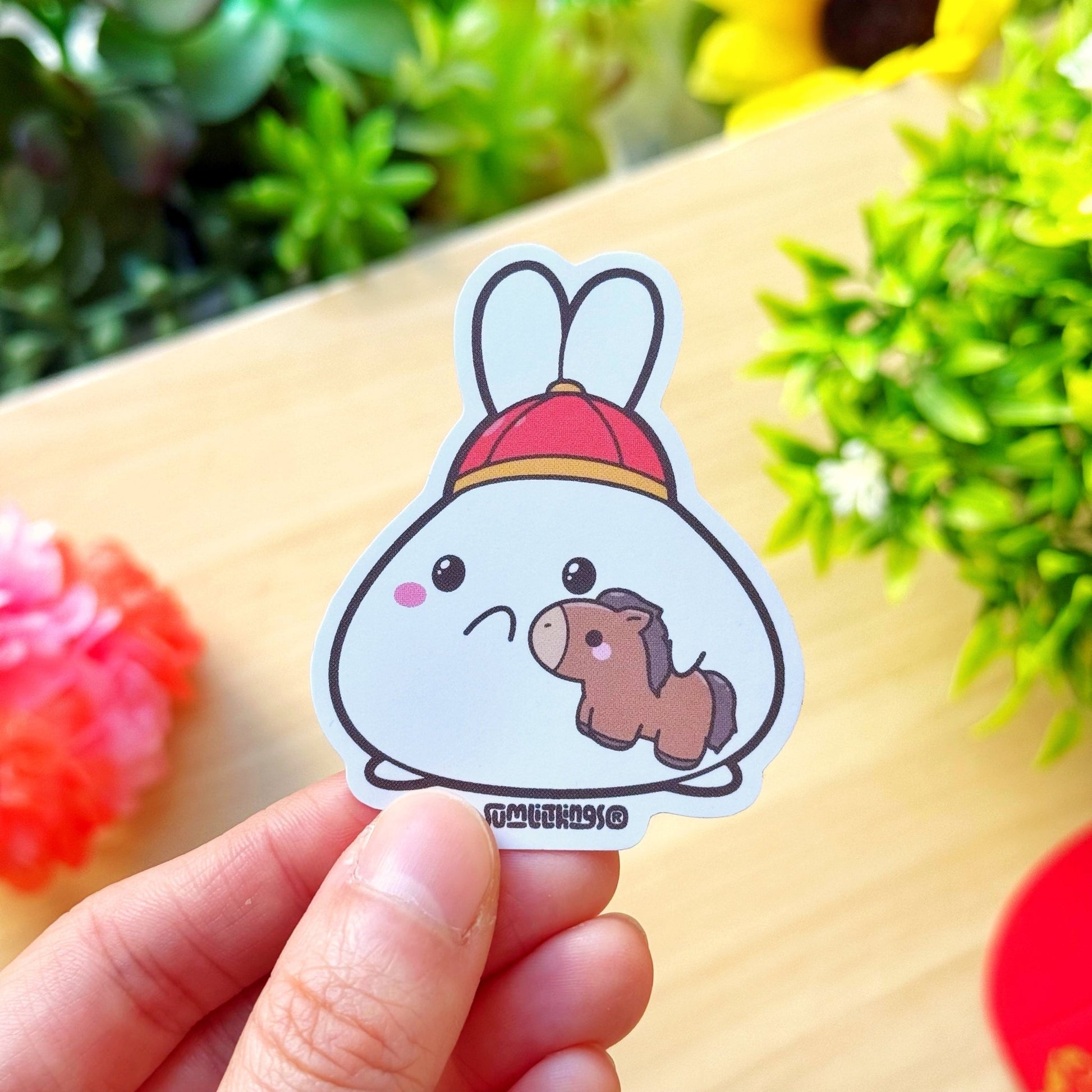 Vinyl Sticker - Lil with Horse Plushie - SumLilThings