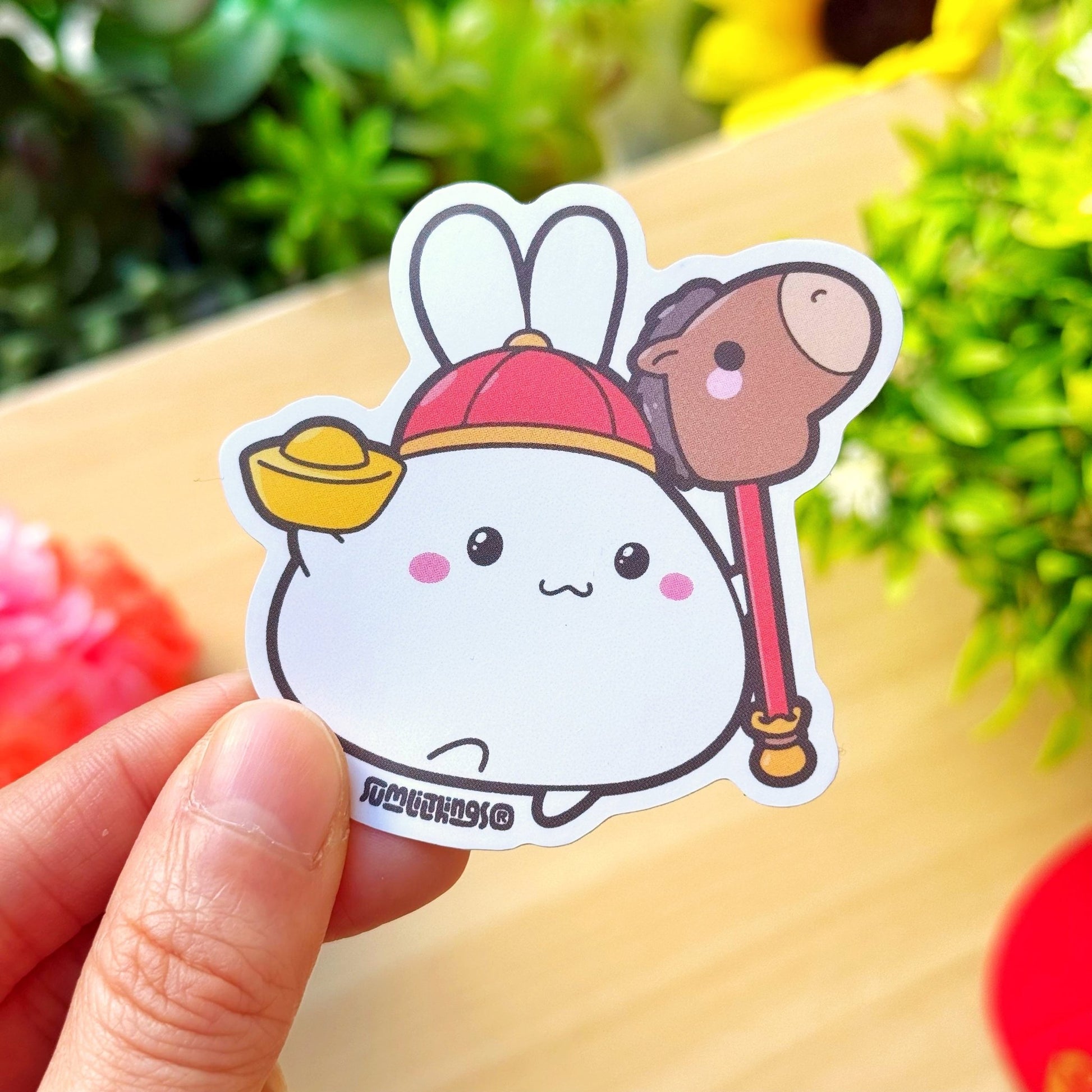 Vinyl Sticker - Lil with Horsie Stick & Sycee - SumLilThings