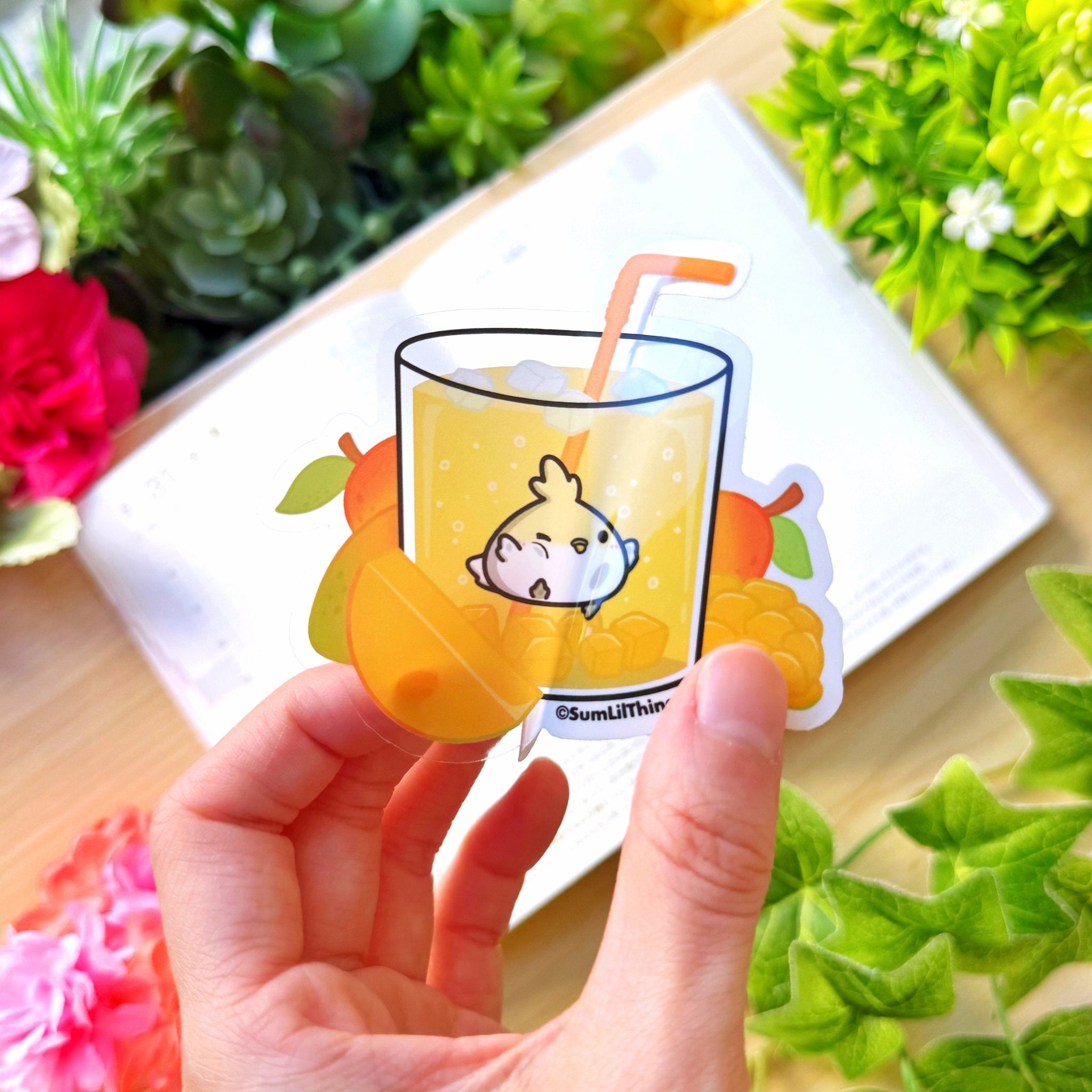 Vinyl Sticker - Mango Drink Chichi (Transparent) - SumLilThings