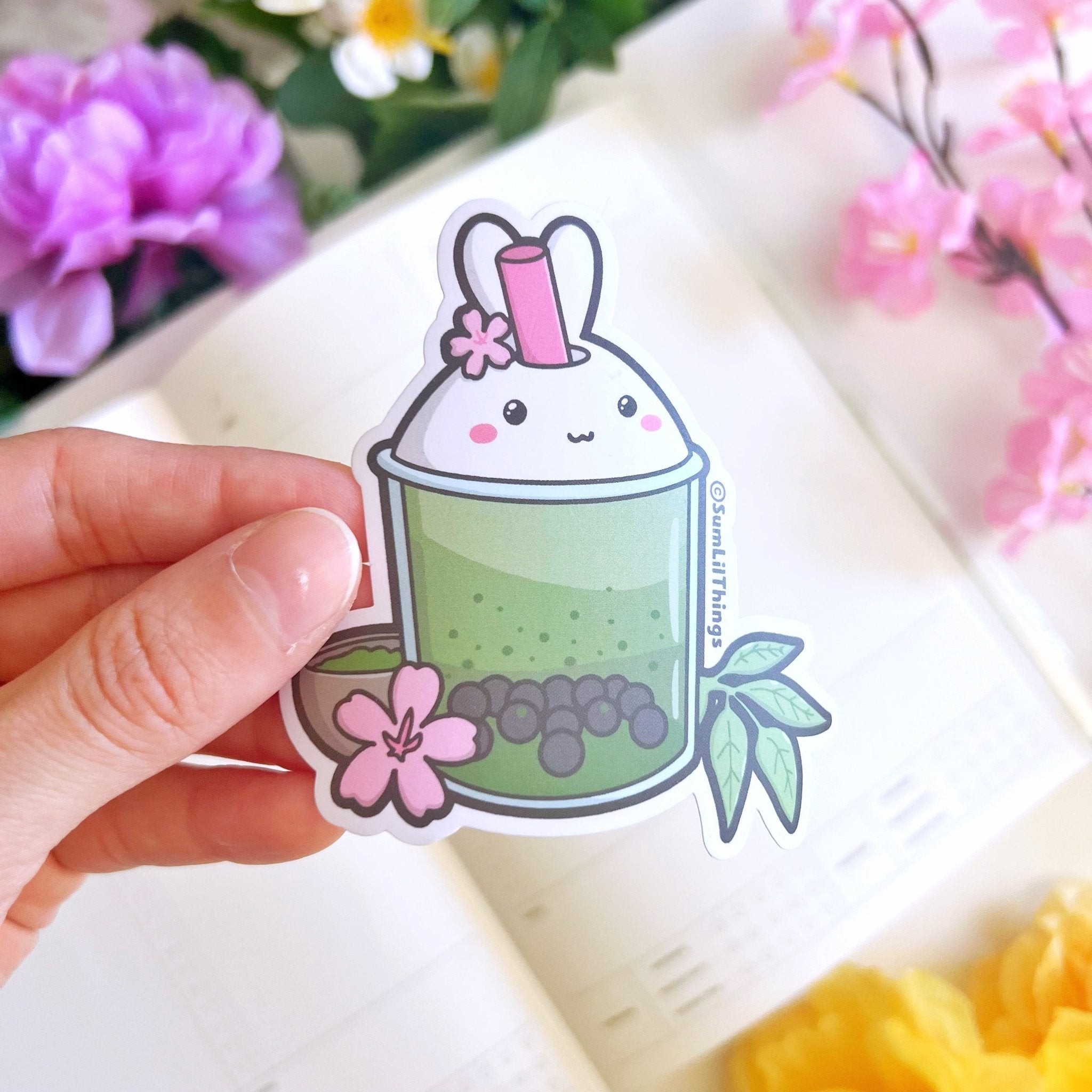 Vinyl Sticker - Matcha Boba - SumLilThings