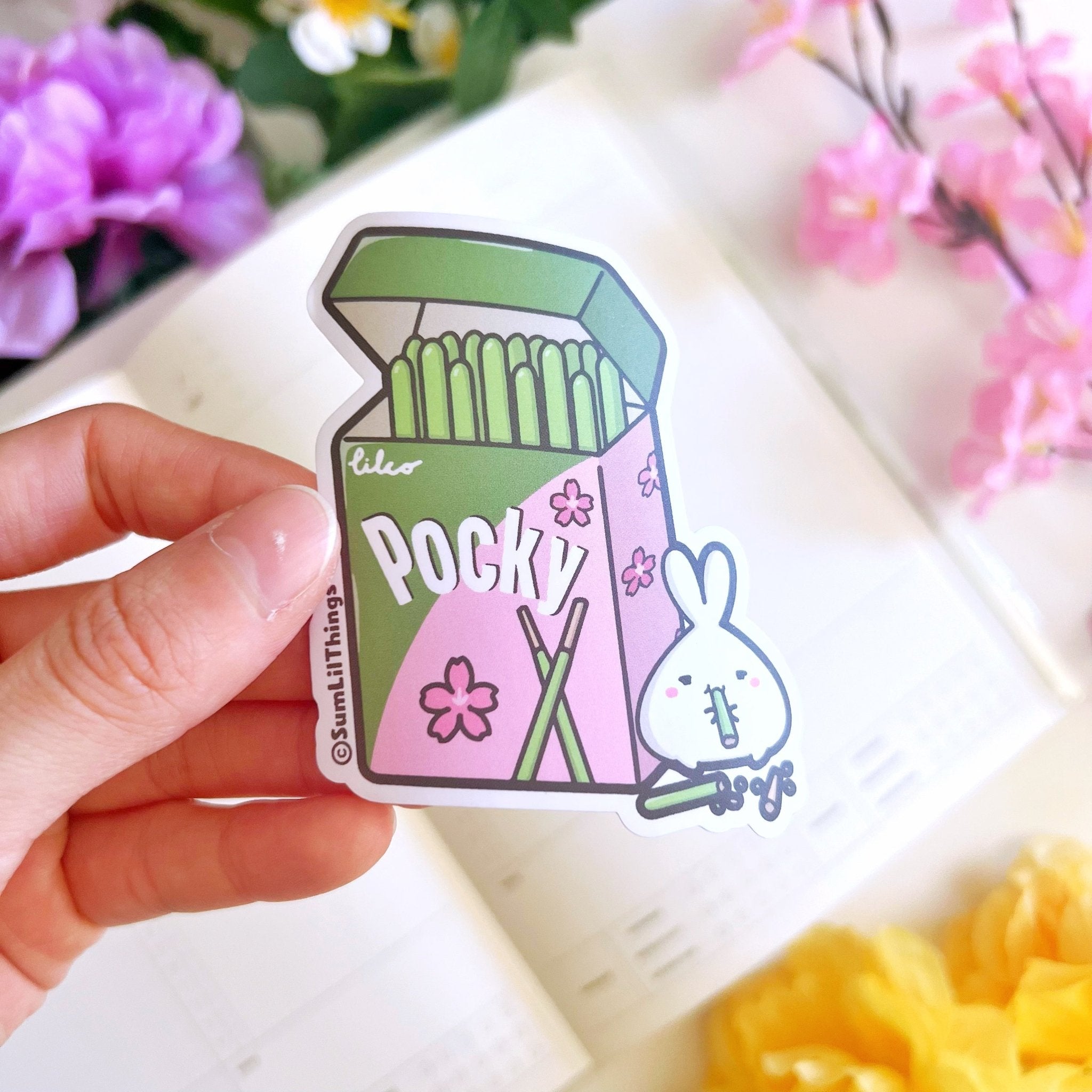 Vinyl Sticker - Matcha Pocky - SumLilThings