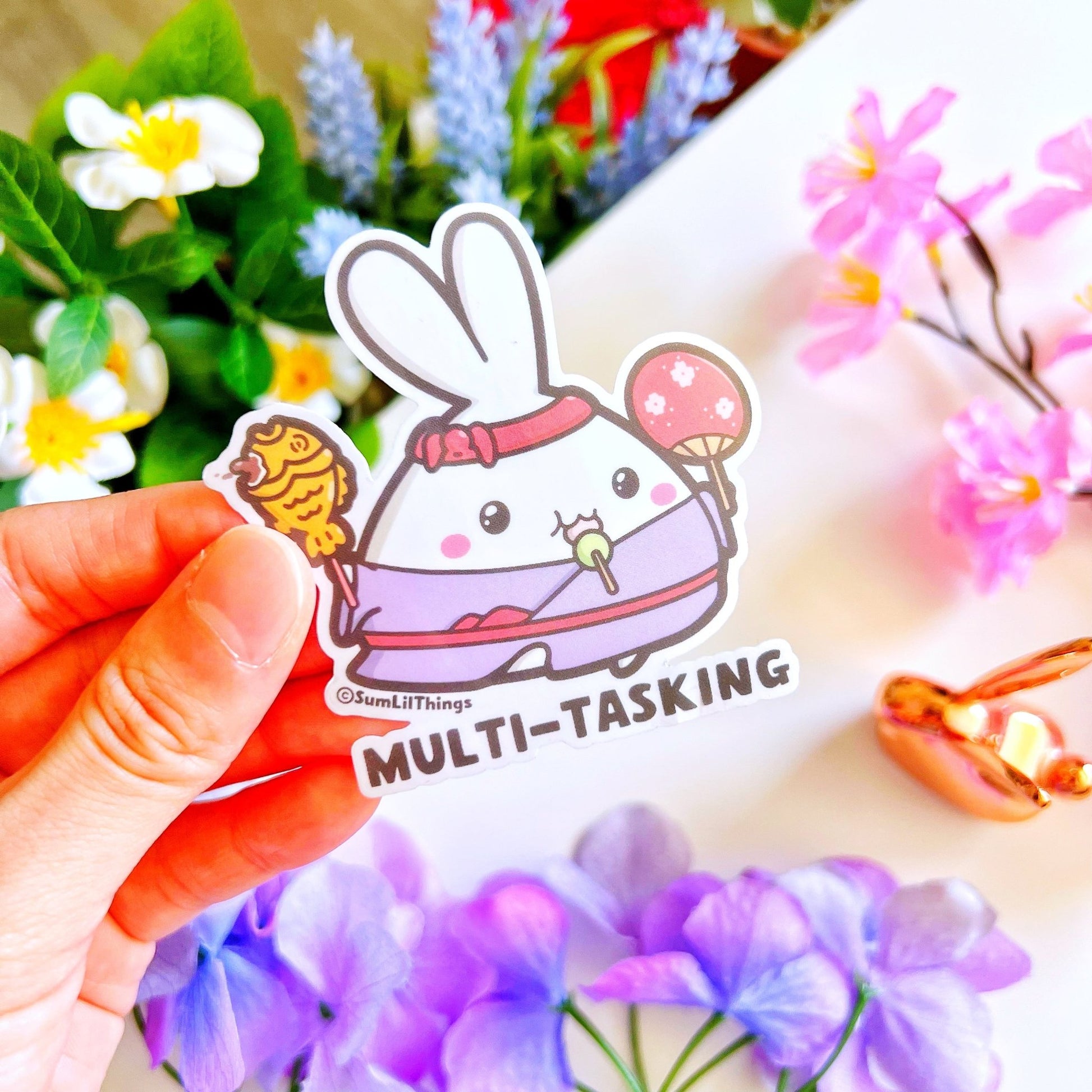 Vinyl Sticker - Multi - Tasking Lil (Transparent) - SumLilThings