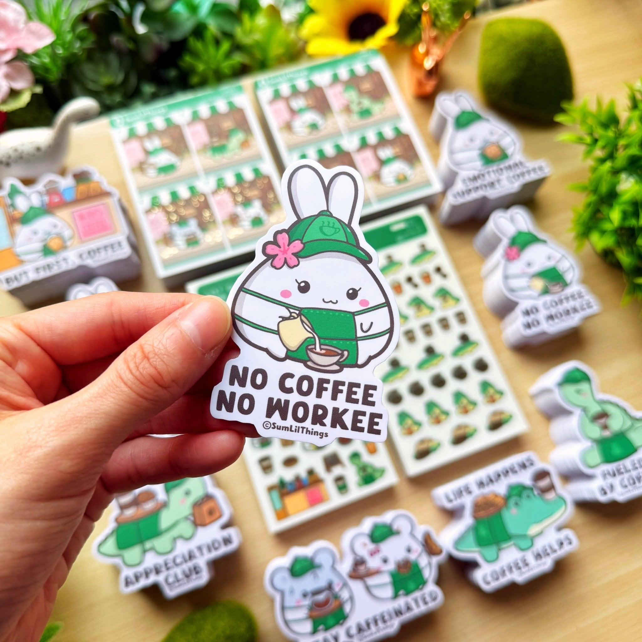 Vinyl Sticker - No Coffee, No Workee - SumLilThings