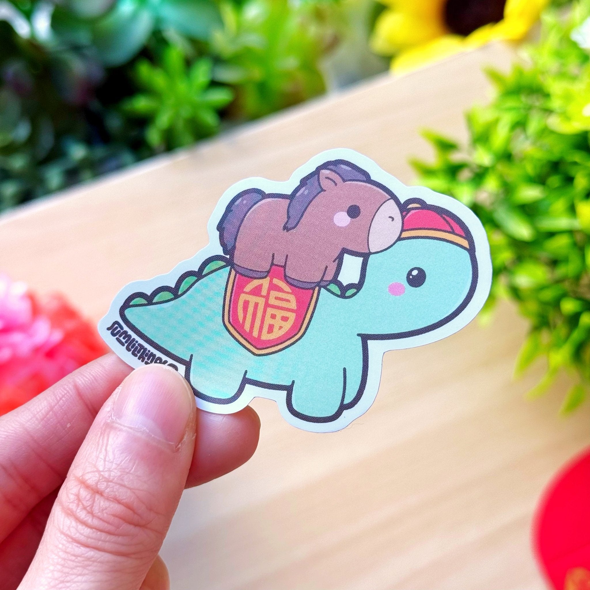 Vinyl Sticker - Nohnoh with Horse Plushie - SumLilThings