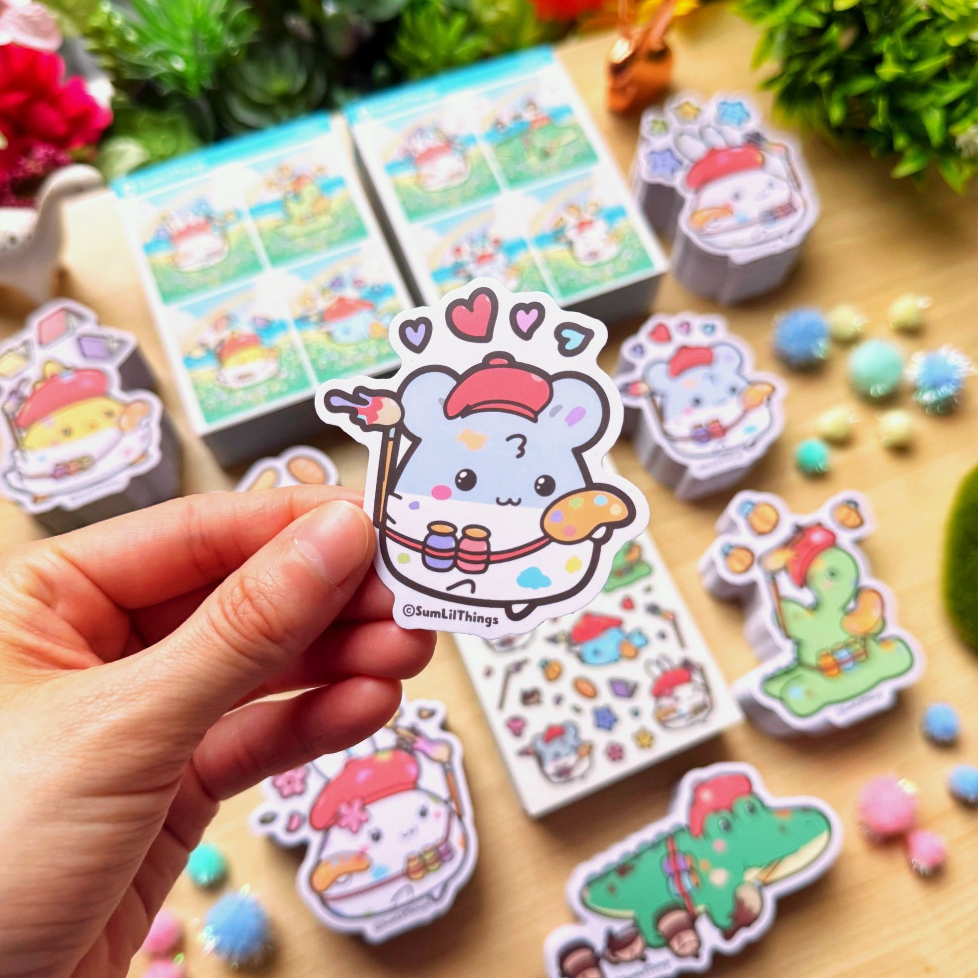 Vinyl Sticker - Oatmeal the Artist (Love) - SumLilThings