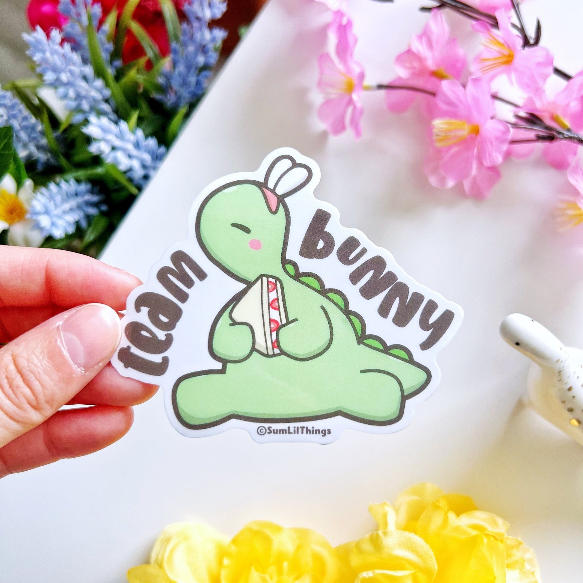 Vinyl Sticker - Team Bunny (Transparent) - SumLilThings