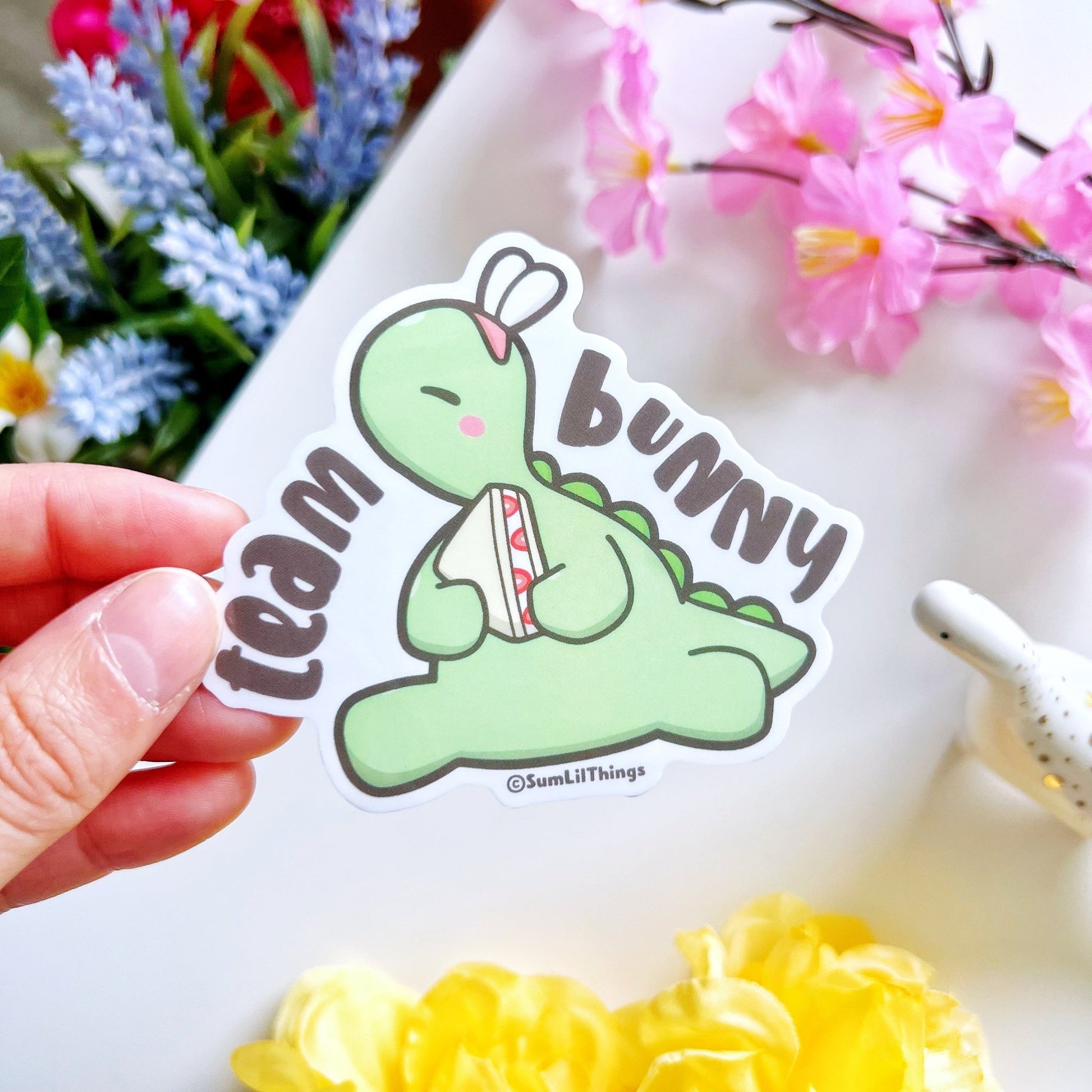 Vinyl Sticker - Team Bunny (Transparent) - SumLilThings