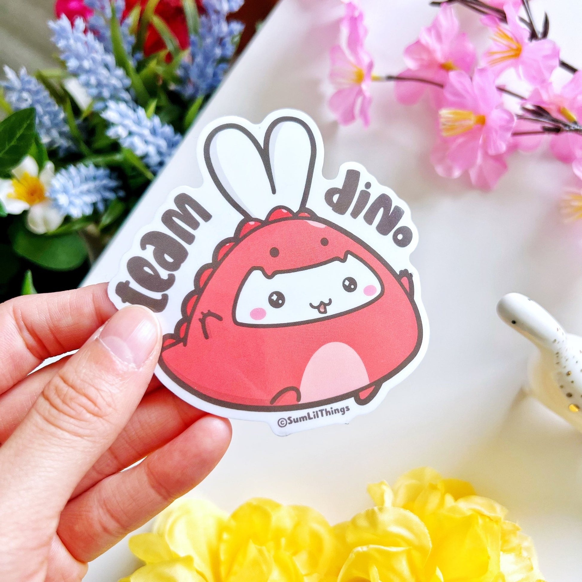 Vinyl Sticker - Team Dino (Transparent) - SumLilThings