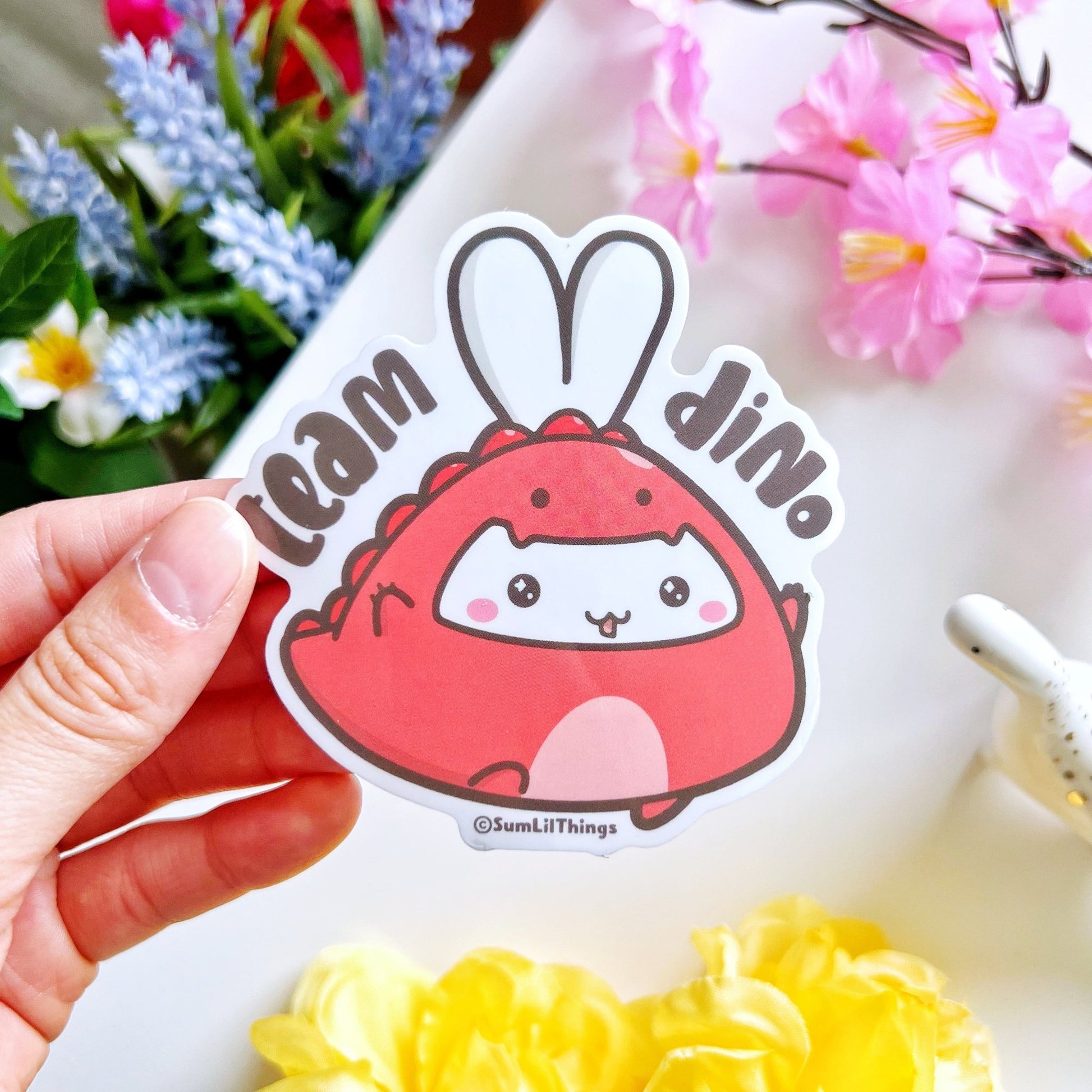 Vinyl Sticker - Team Dino (Transparent) - SumLilThings