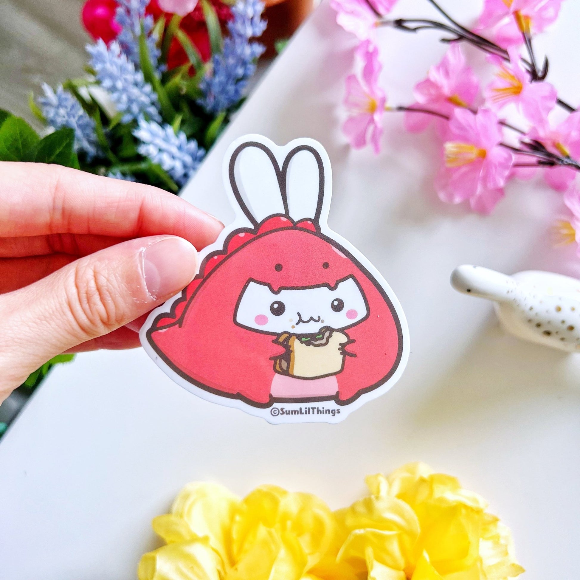 Vinyl Sticker - TRex (Transparent) - SumLilThings