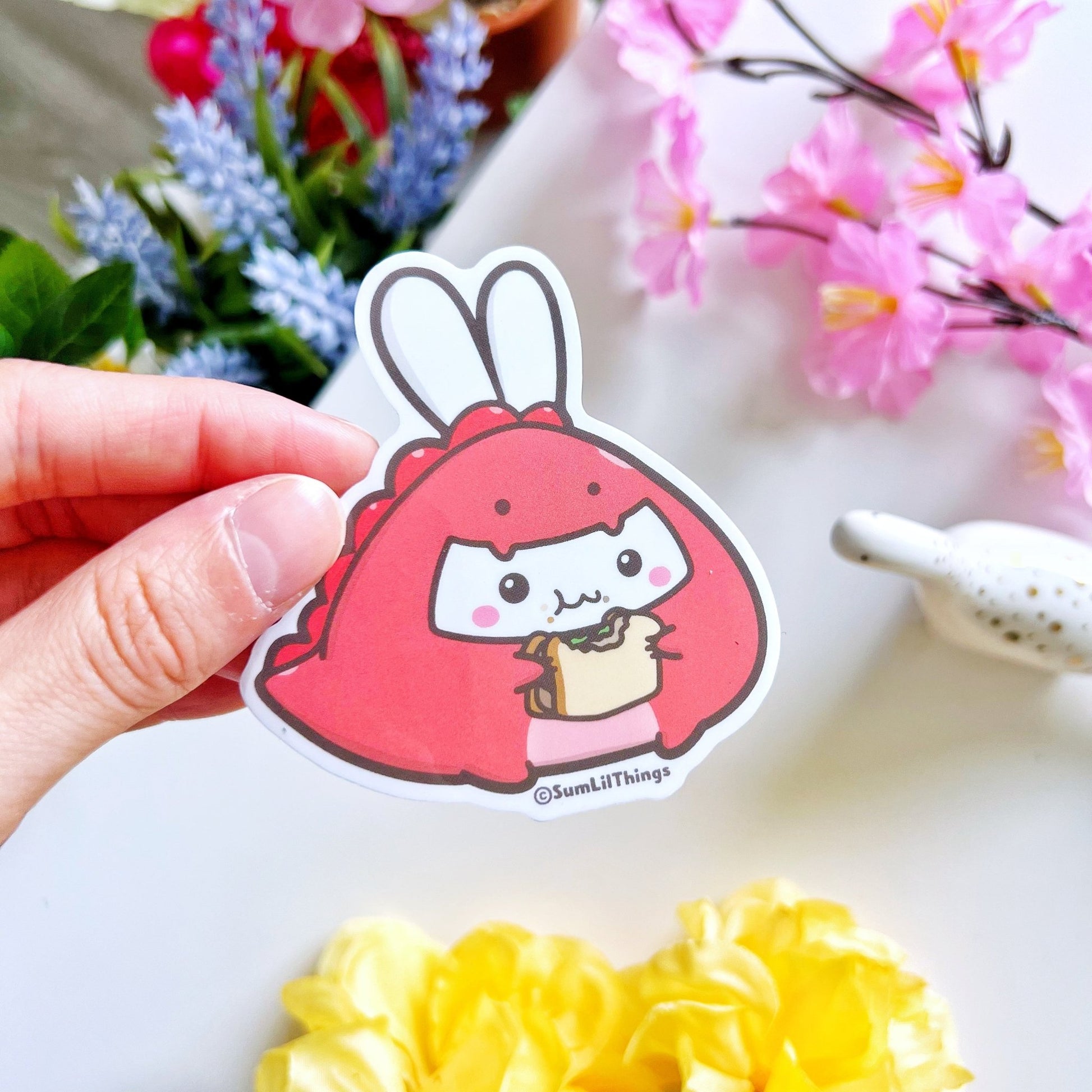 Vinyl Sticker - TRex (Transparent) - SumLilThings