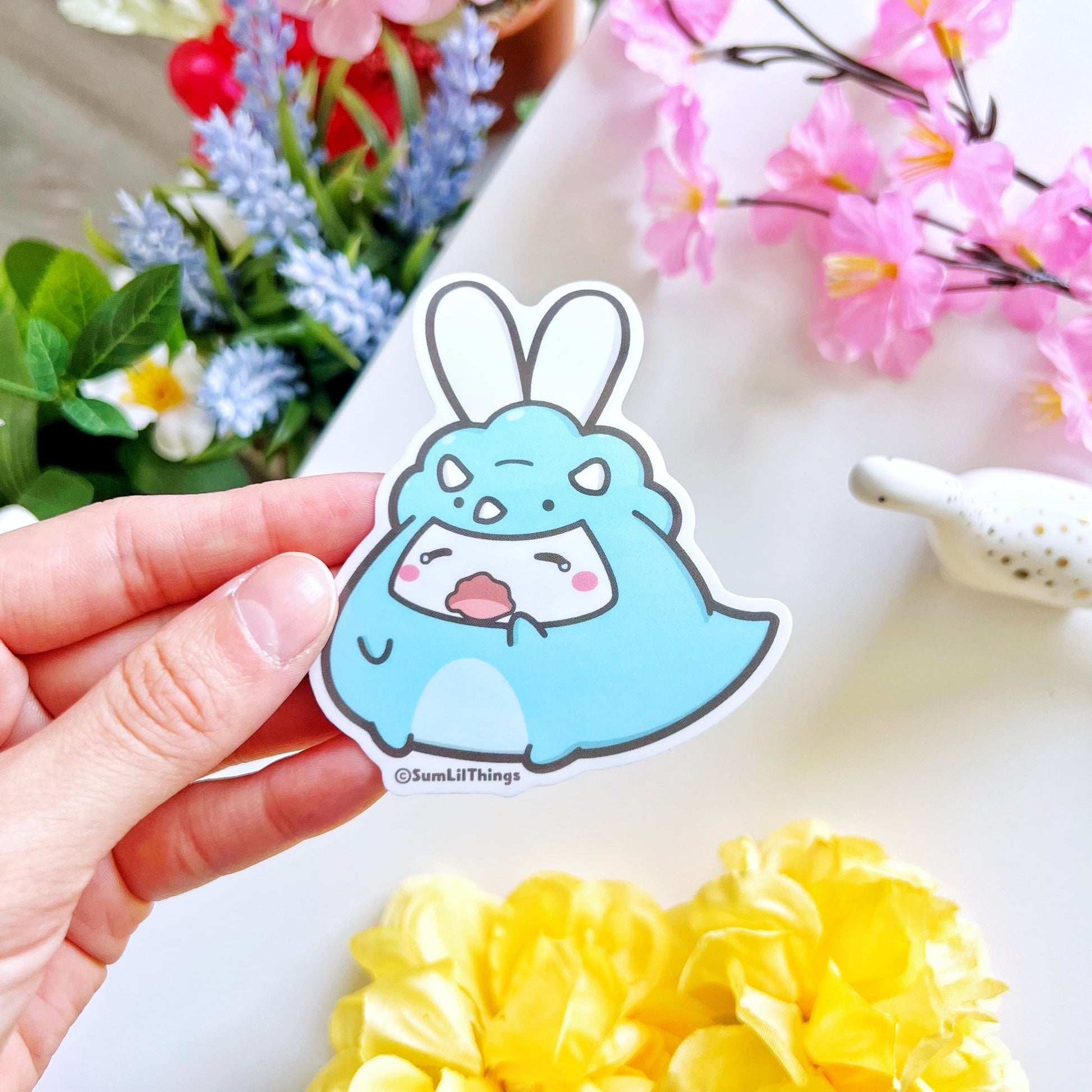 Vinyl Sticker - Triceratops (Transparent) - SumLilThings