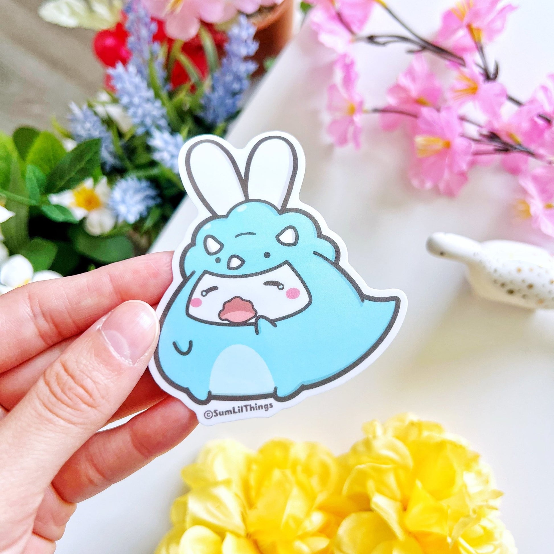 Vinyl Sticker - Triceratops (Transparent) - SumLilThings