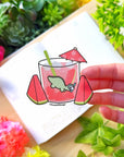 Vinyl Sticker - Watermelon Drink Nohnoh (Transparent) - SumLilThings