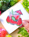 Vinyl Sticker - Watermelon Drink Nohnoh (Transparent) - SumLilThings