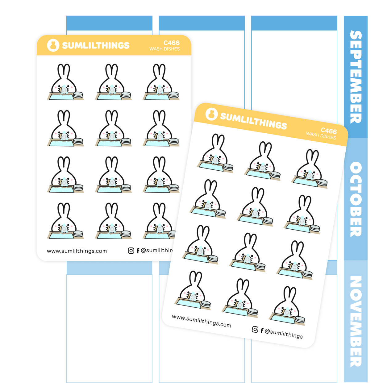 Wash Dishes Stickers - Mini Sheet - SumLilThings