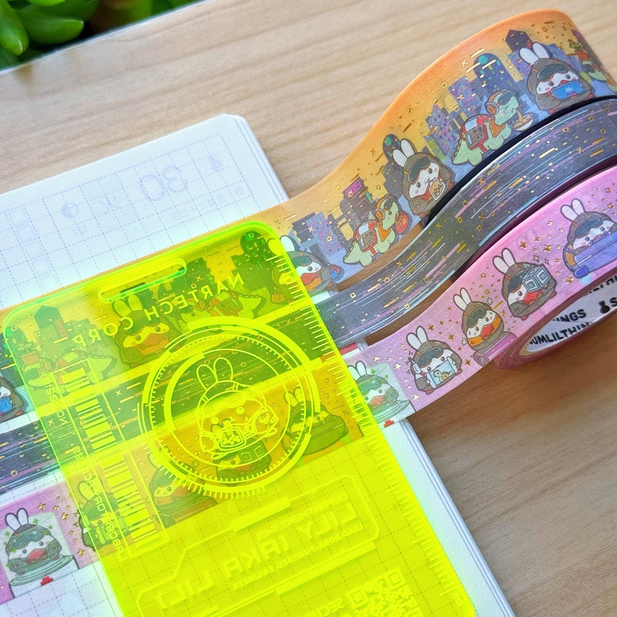 Washi Cutter - Lil&#39;s Cyber ID Card (Acrylic) - Blacklight Reactive - SumLilThings